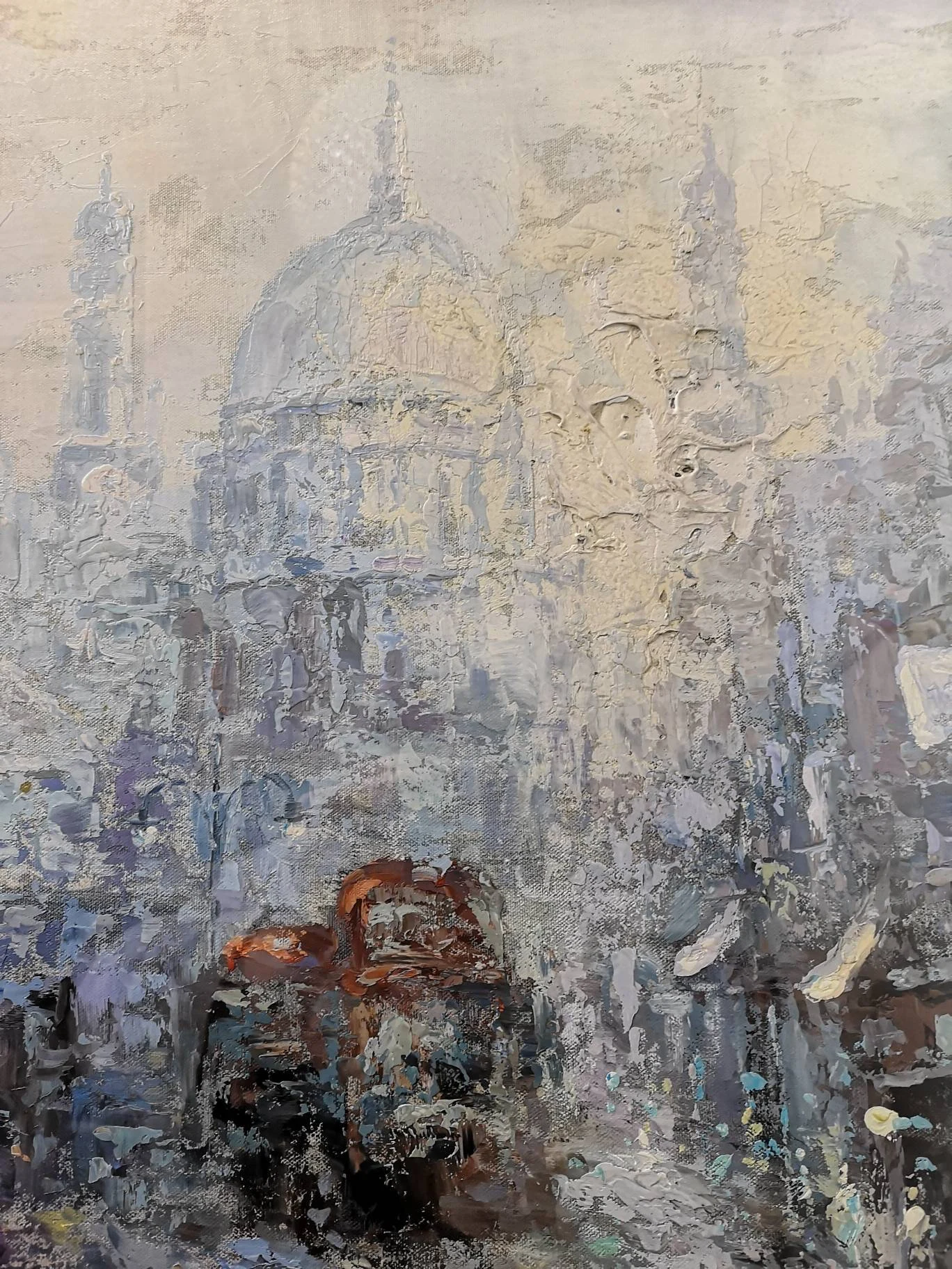 Framed Oil Painting On Canvas St Pauls London Signed T Hendricks Circa 1960s