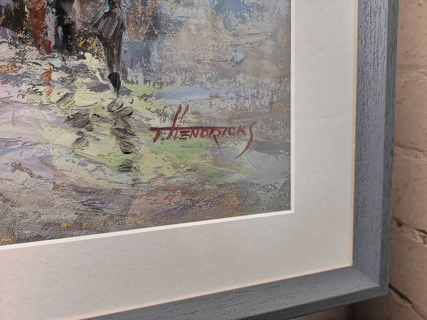 Framed Oil Painting On Canvas St Pauls London Signed T Hendricks Circa 1960s