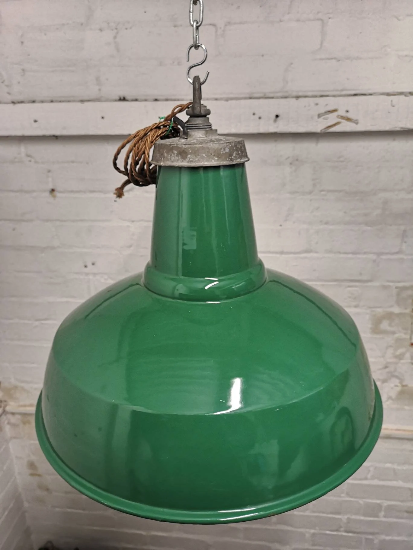 1950s Large Industrial Factory Light By Thorlux