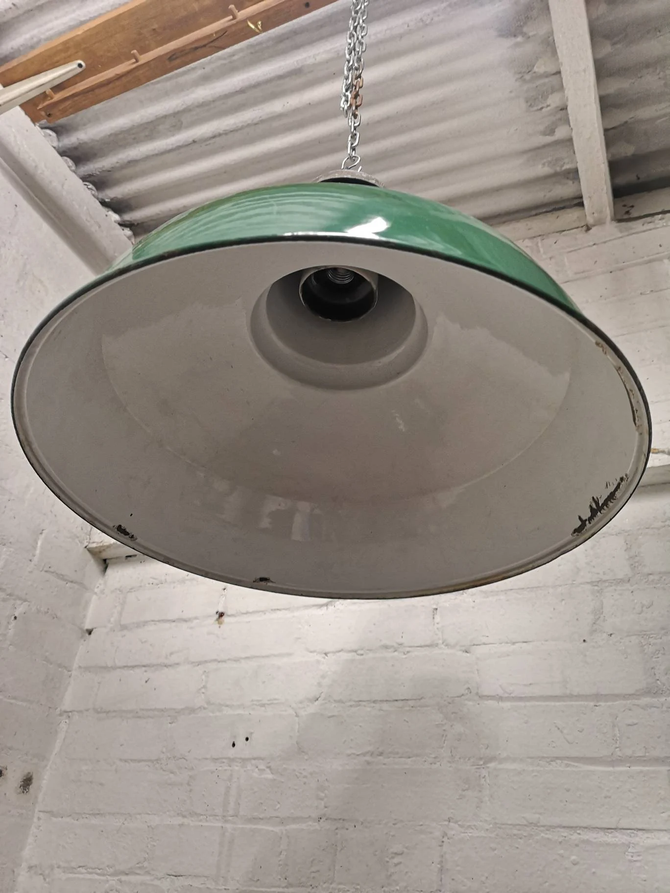 1950s Large Industrial Factory Light By Thorlux