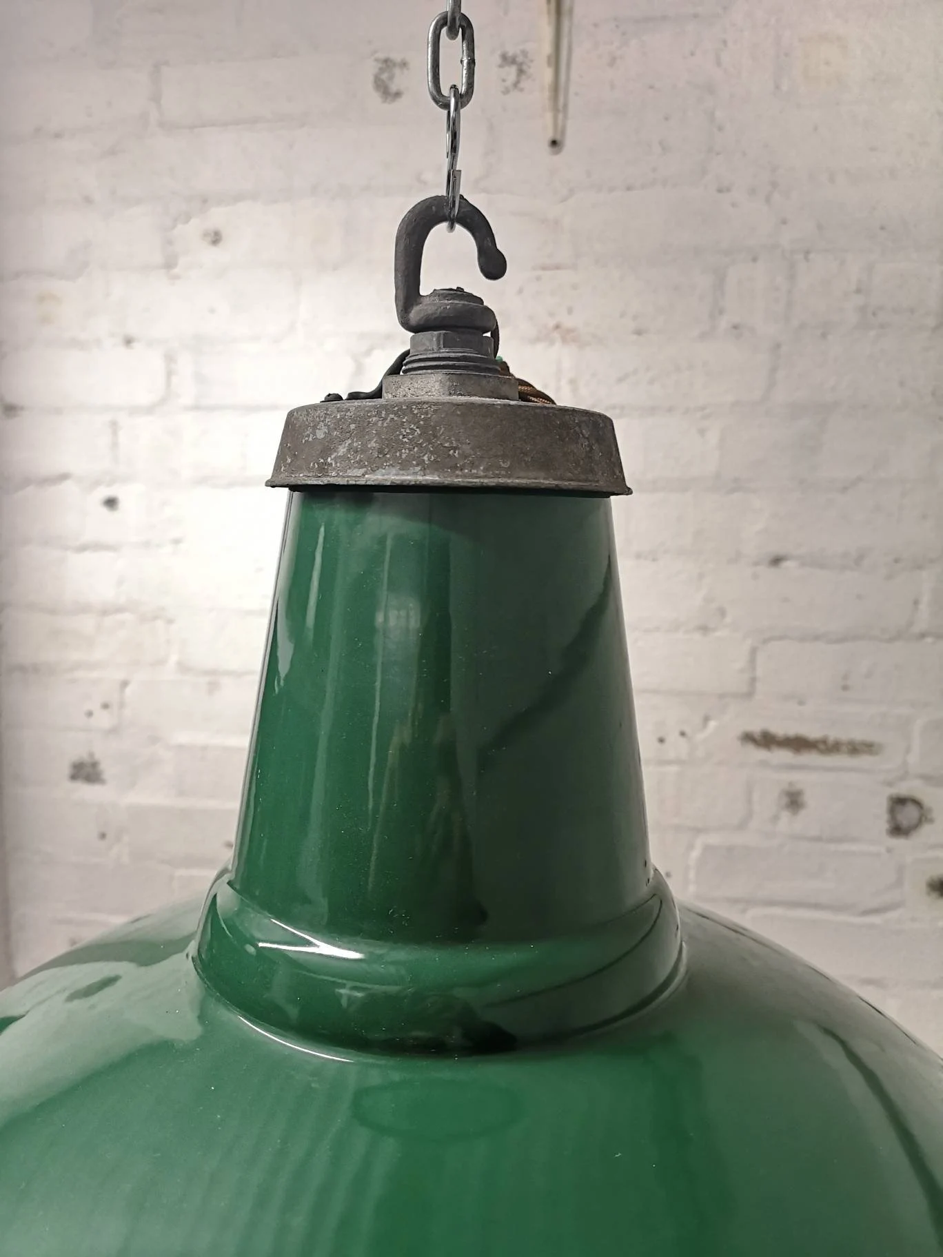 1950s Large Industrial Factory Light By Thorlux