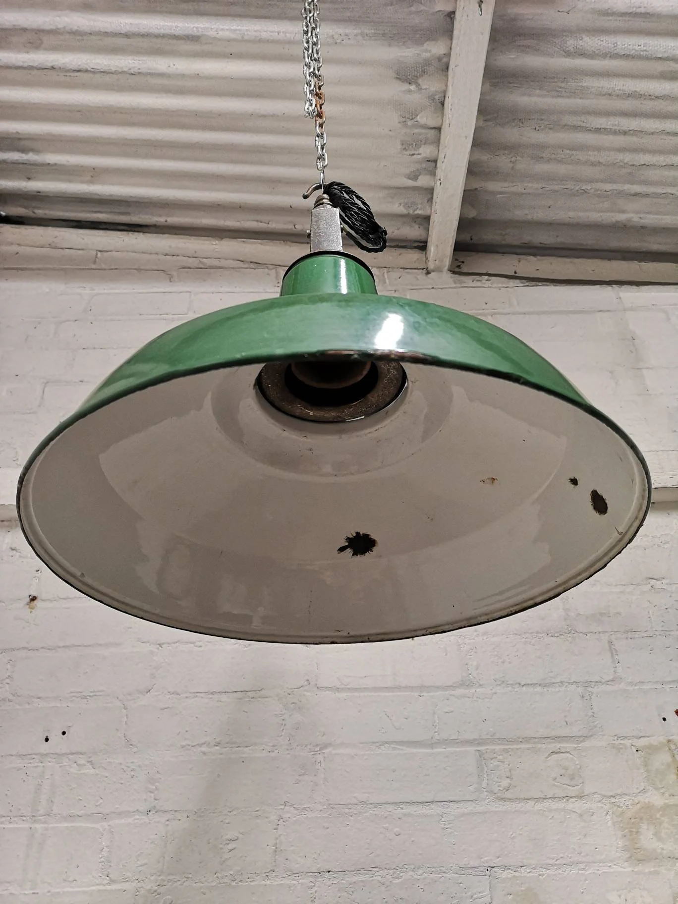 1950s Large Industrial Factory Light By Thorlux