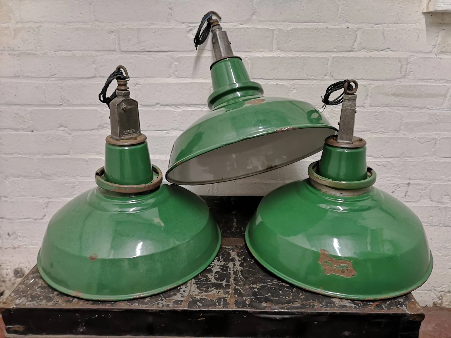 1950s Large Industrial Factory Light By Thorlux