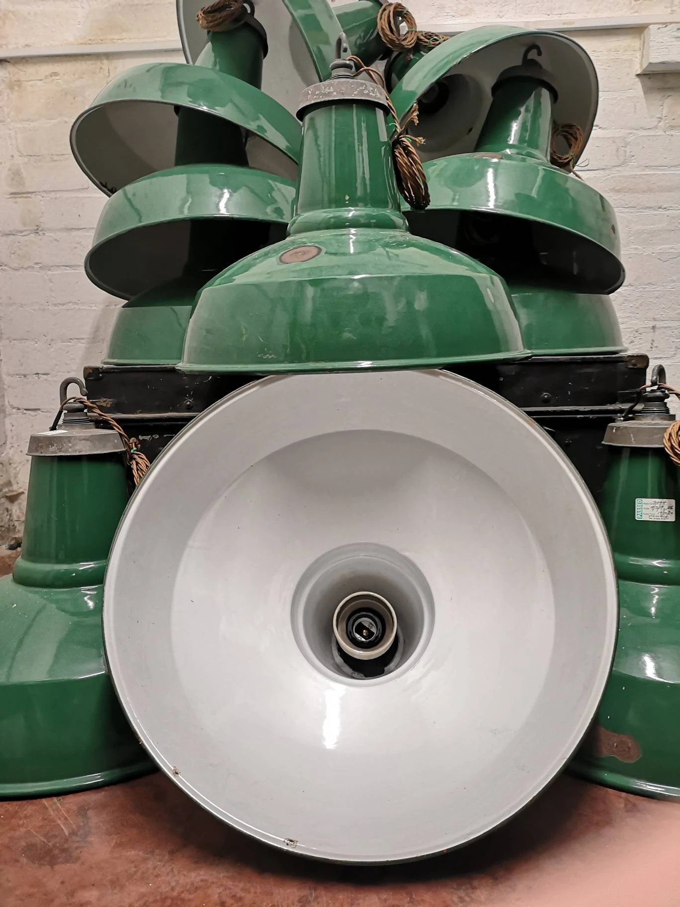 1950s Large Industrial Factory Light By Thorlux