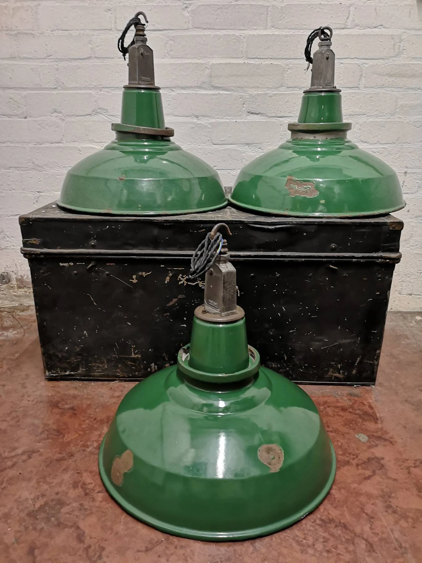 1950s Large Industrial Factory Light By Thorlux