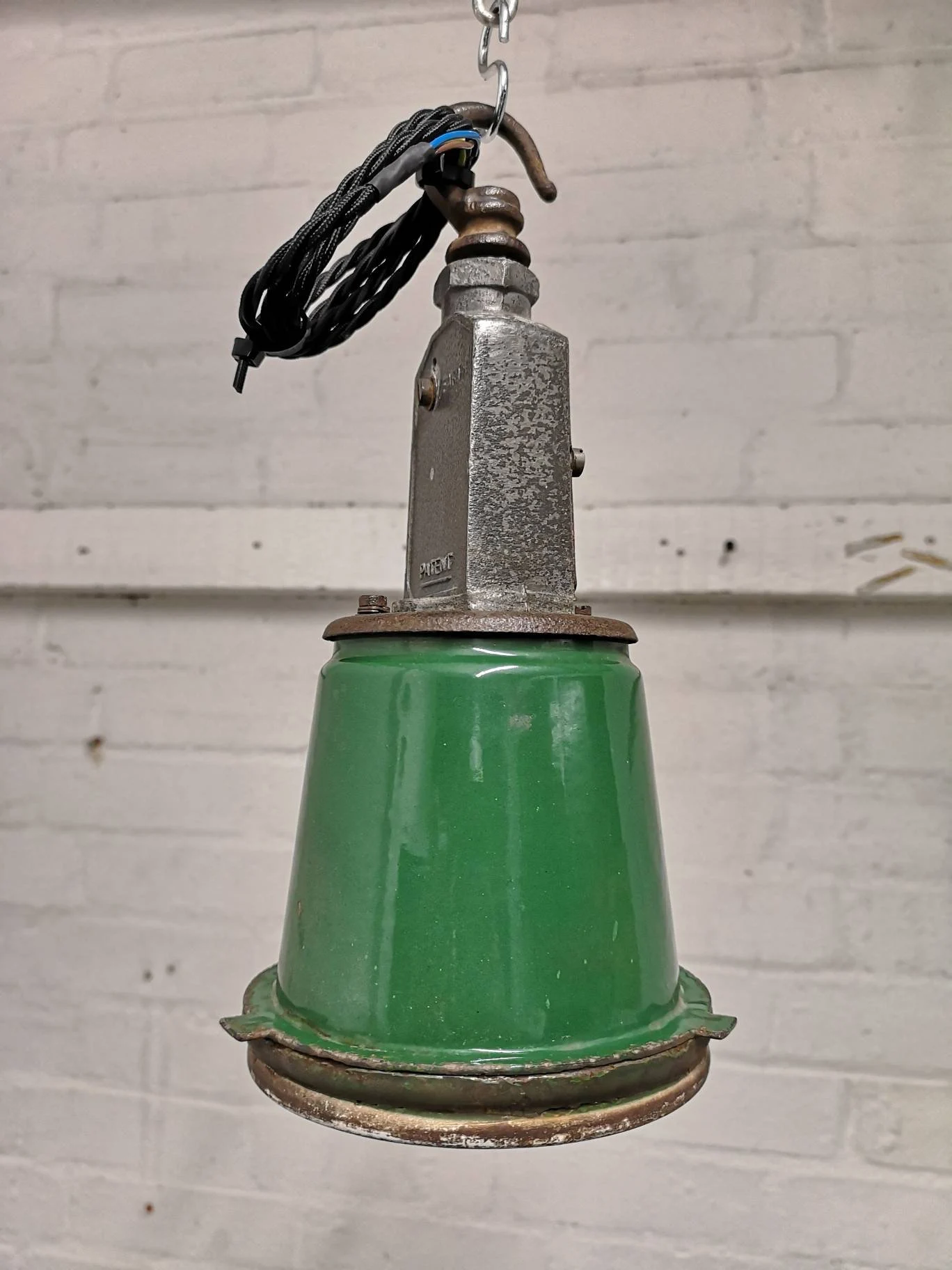 1950s Large Industrial Factory Light By Thorlux