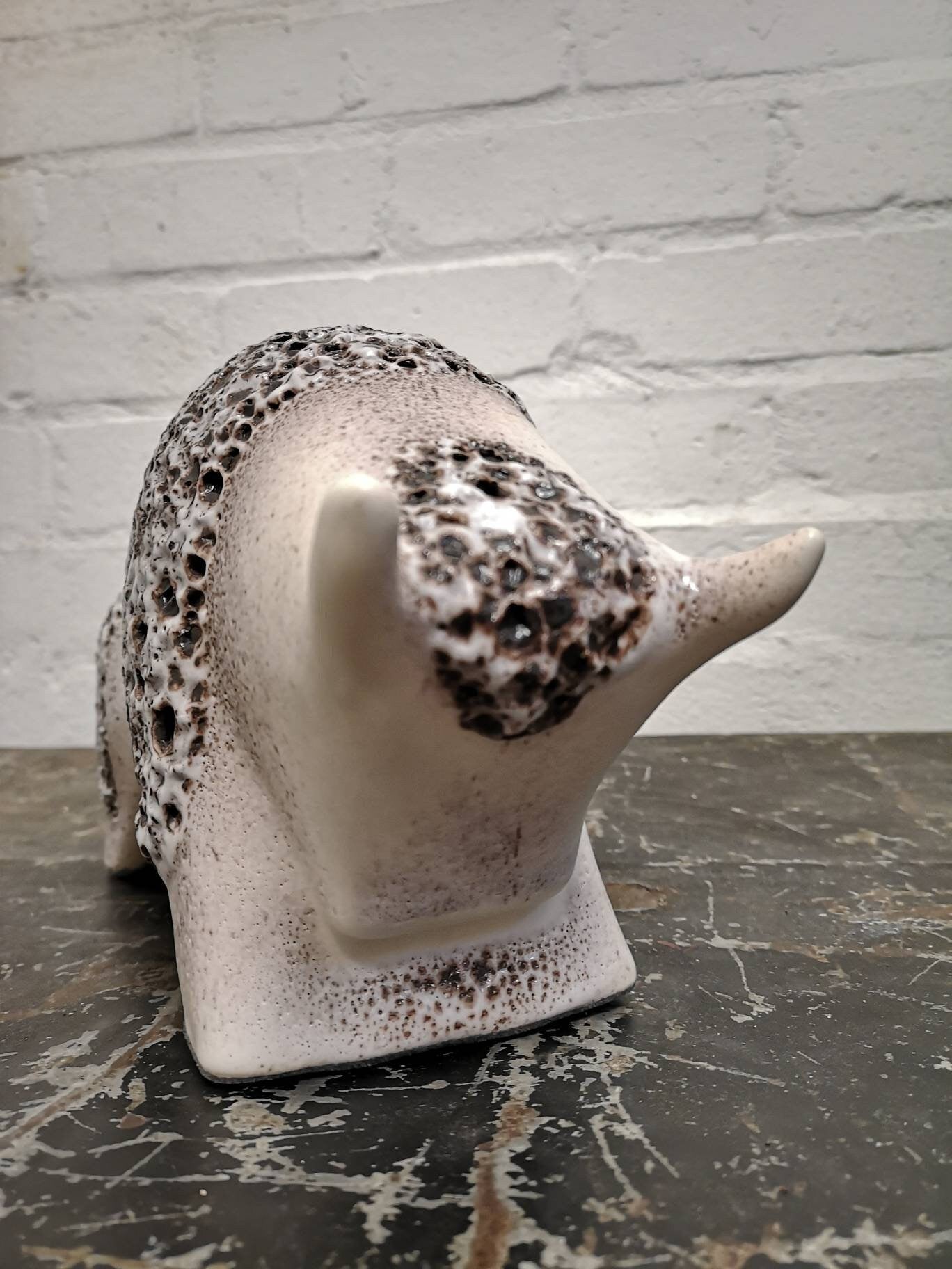 Otto Keramik Ceramic Bull West German Pottery Fat Lava