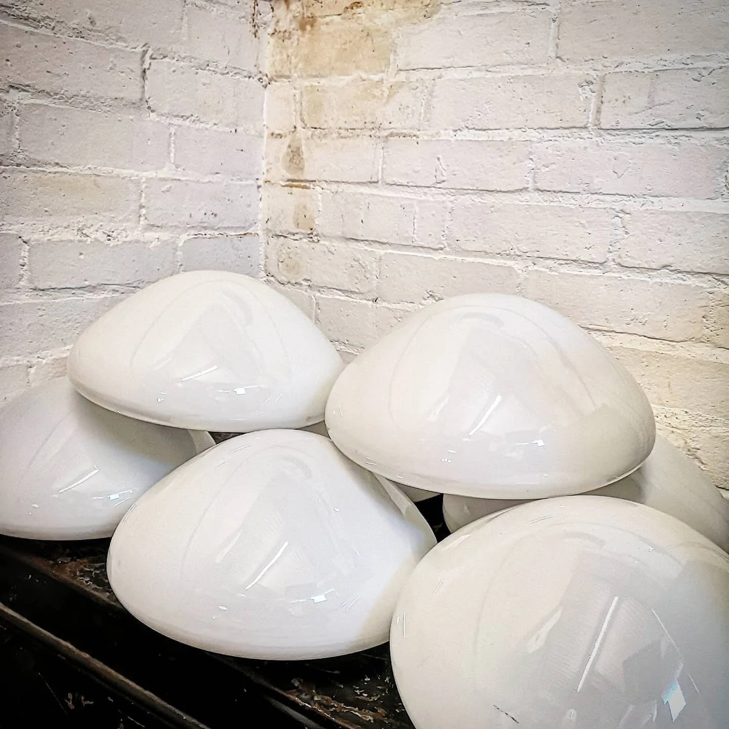 Opaline Wall Lights By Wilhelm Wagenfeld 1950s