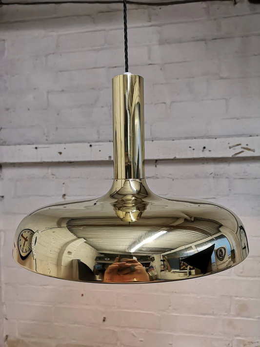 1960s Brass Pendant Lights By Sölken Germany