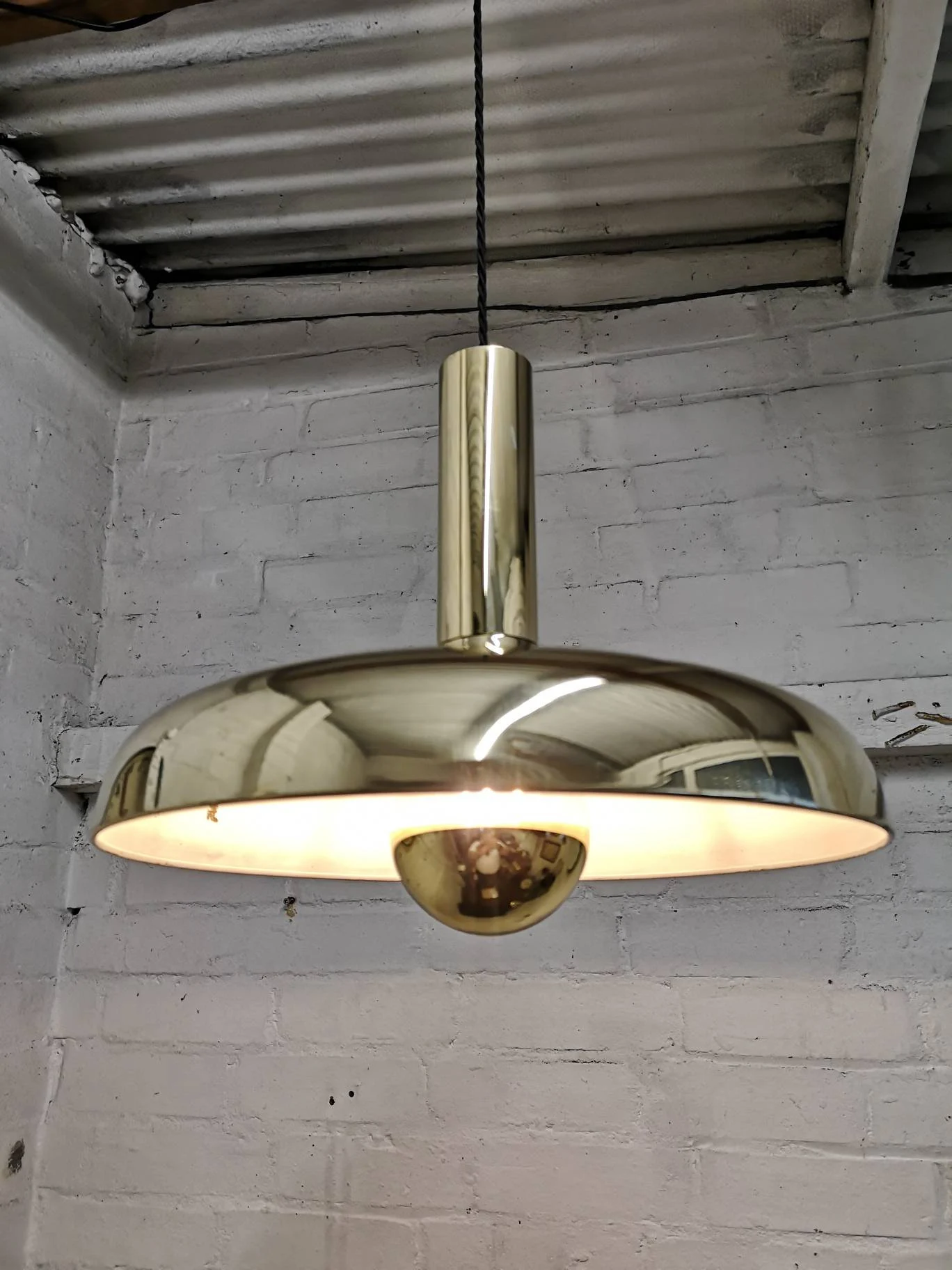 1960s Brass Pendant Lights By Sölken Germany