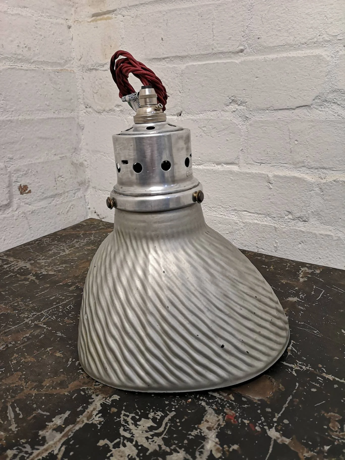 GECORAY Mercury Glass Pendant Light British 1930s
