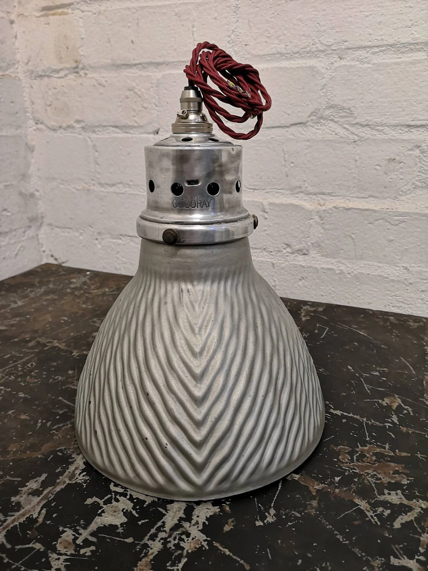 GECORAY Mercury Glass Pendant Light British 1930s
