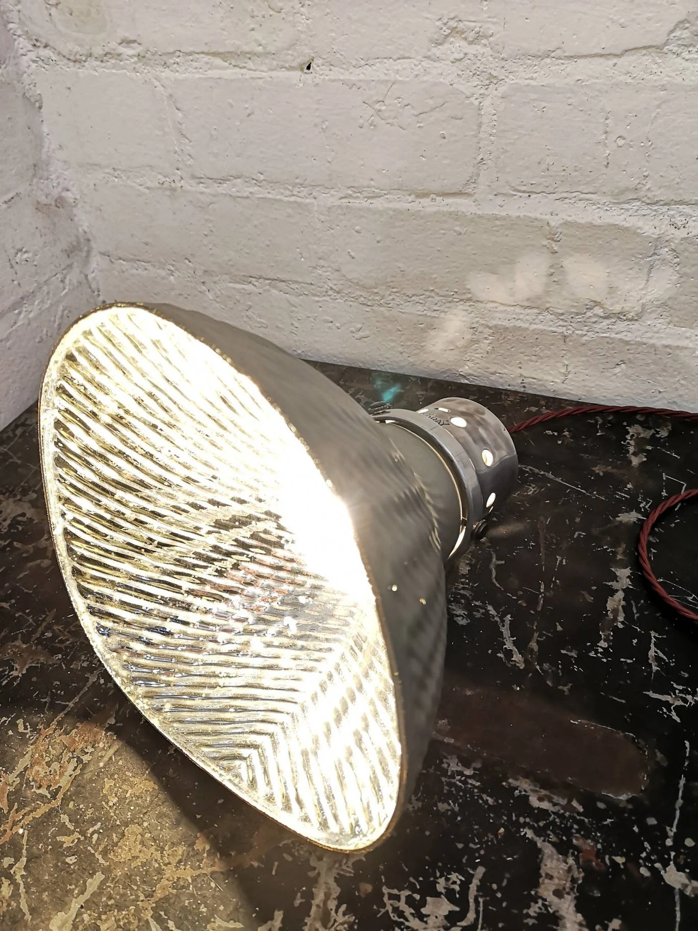 GECORAY Mercury Glass Pendant Light British 1930s