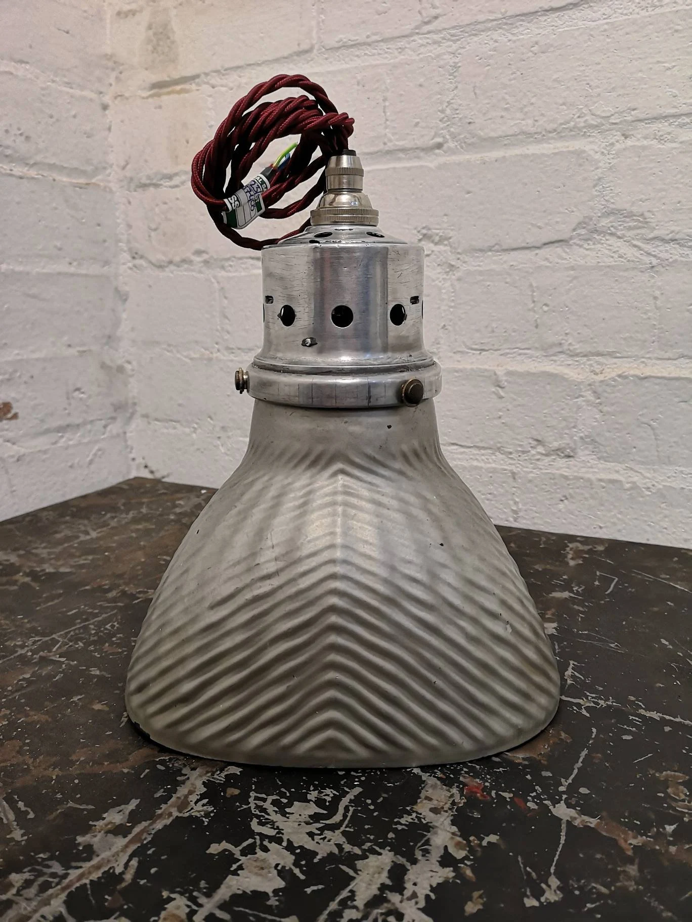 GECORAY Mercury Glass Pendant Light British 1930s