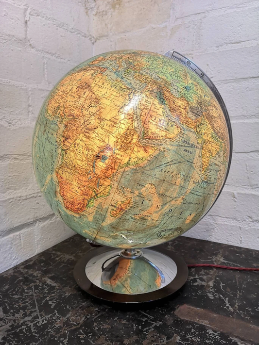 Vintage 1960s Columbus Duo Glass Globe Lamp