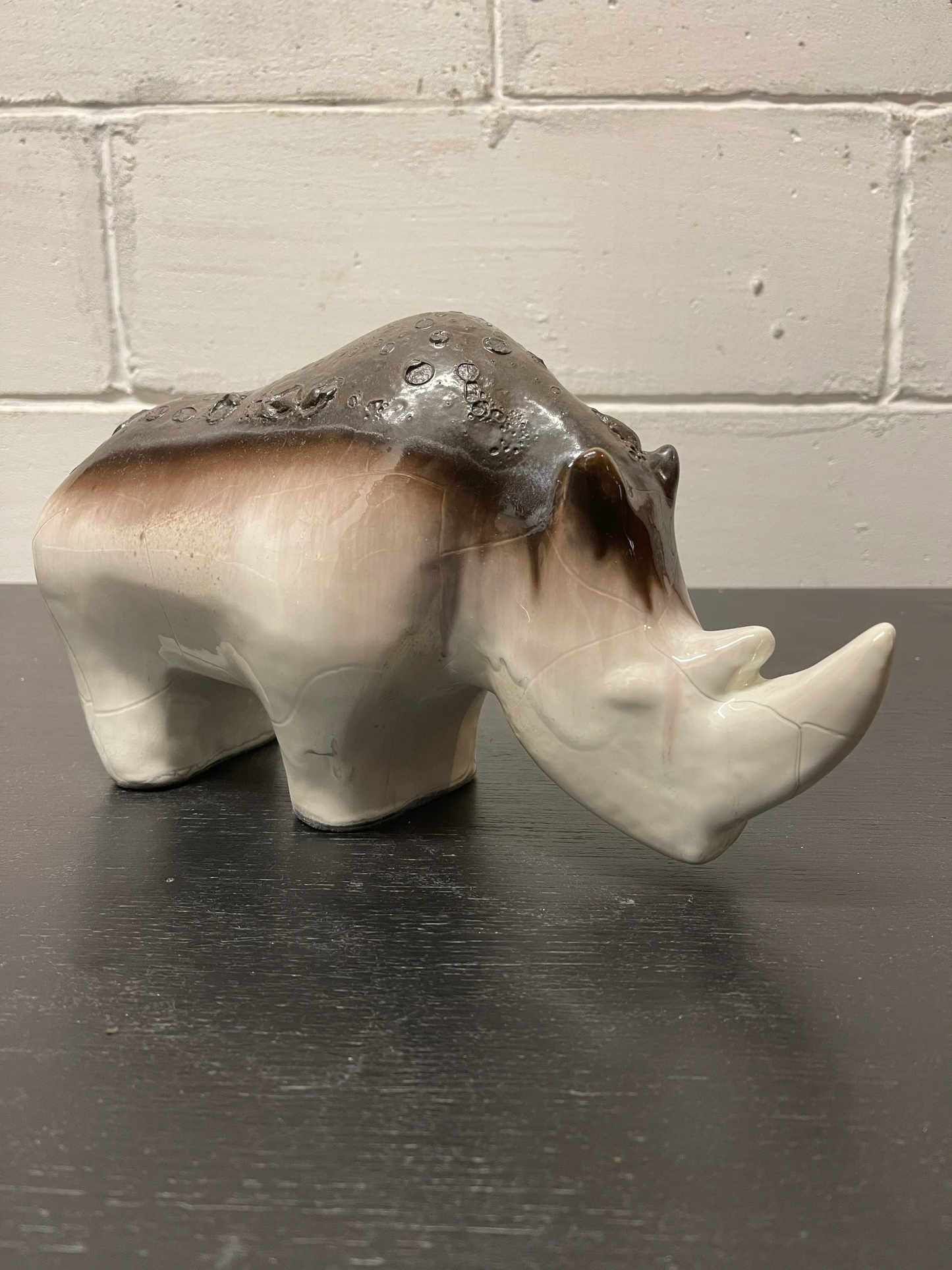 Exclusive Otto Keramik Ceramic Rhino West German Pottery Fat Lava moon