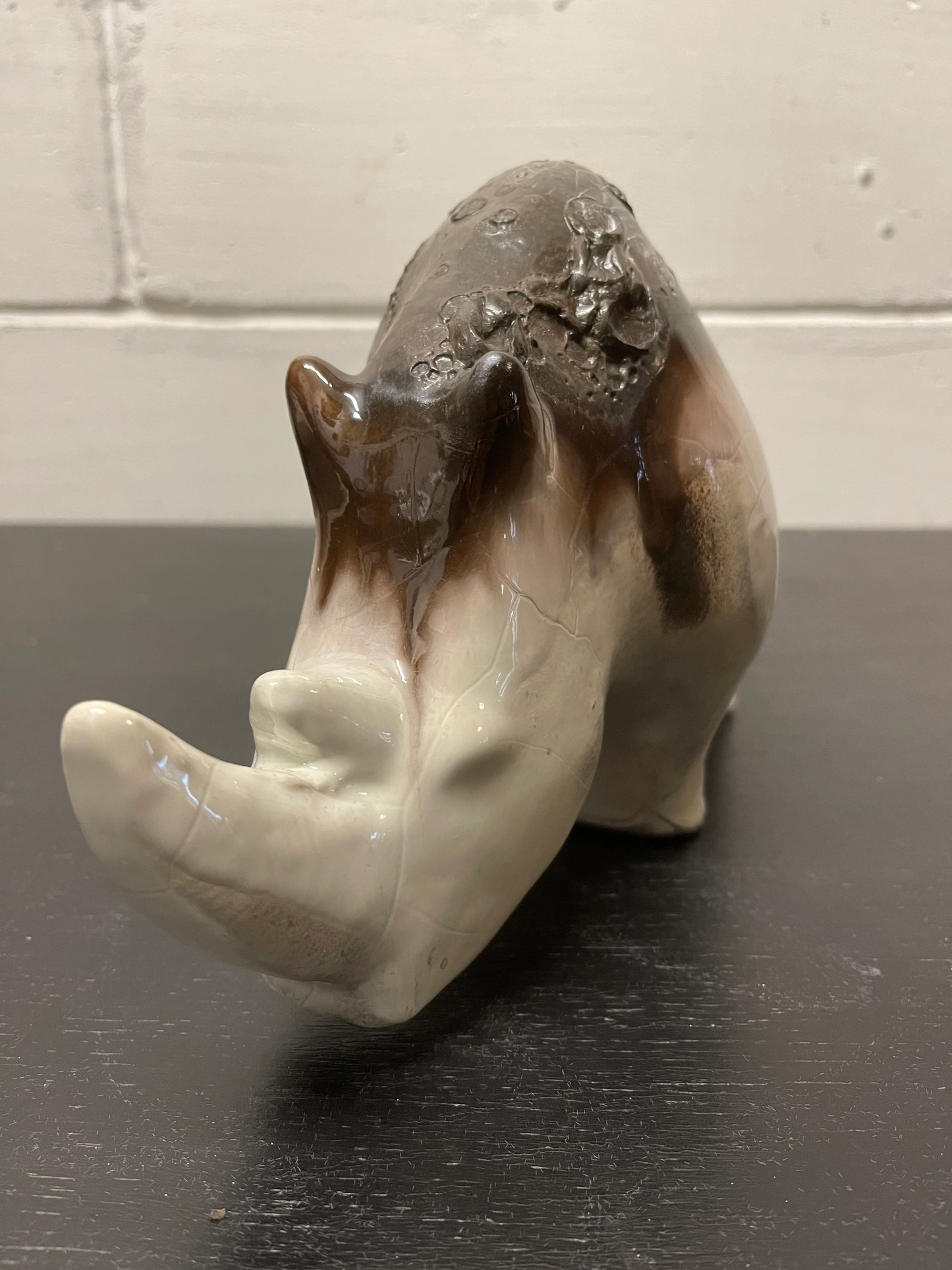 Exclusive Otto Keramik Ceramic Rhino West German Pottery Fat Lava moon