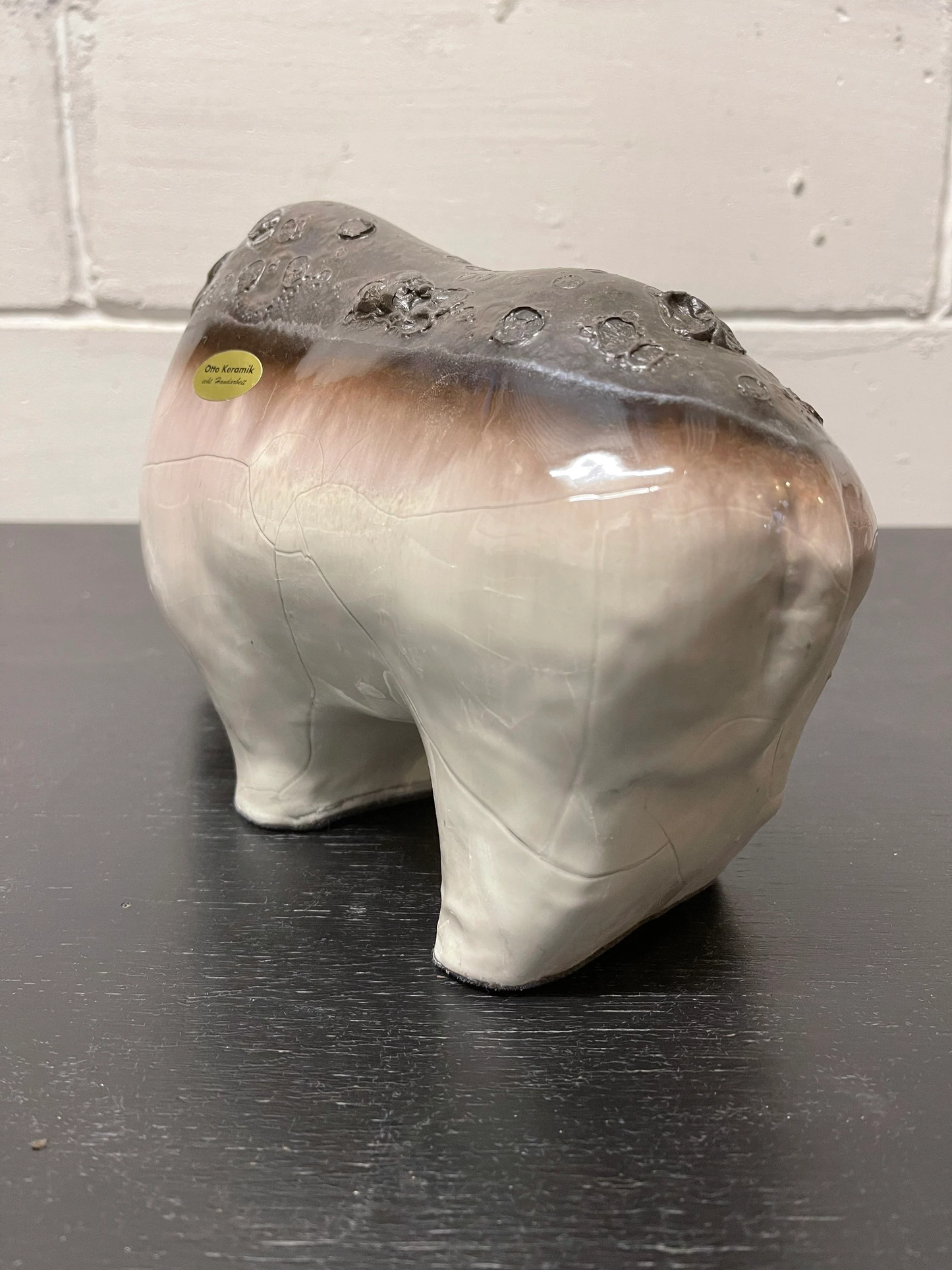 Exclusive Otto Keramik Ceramic Rhino West German Pottery Fat Lava moon