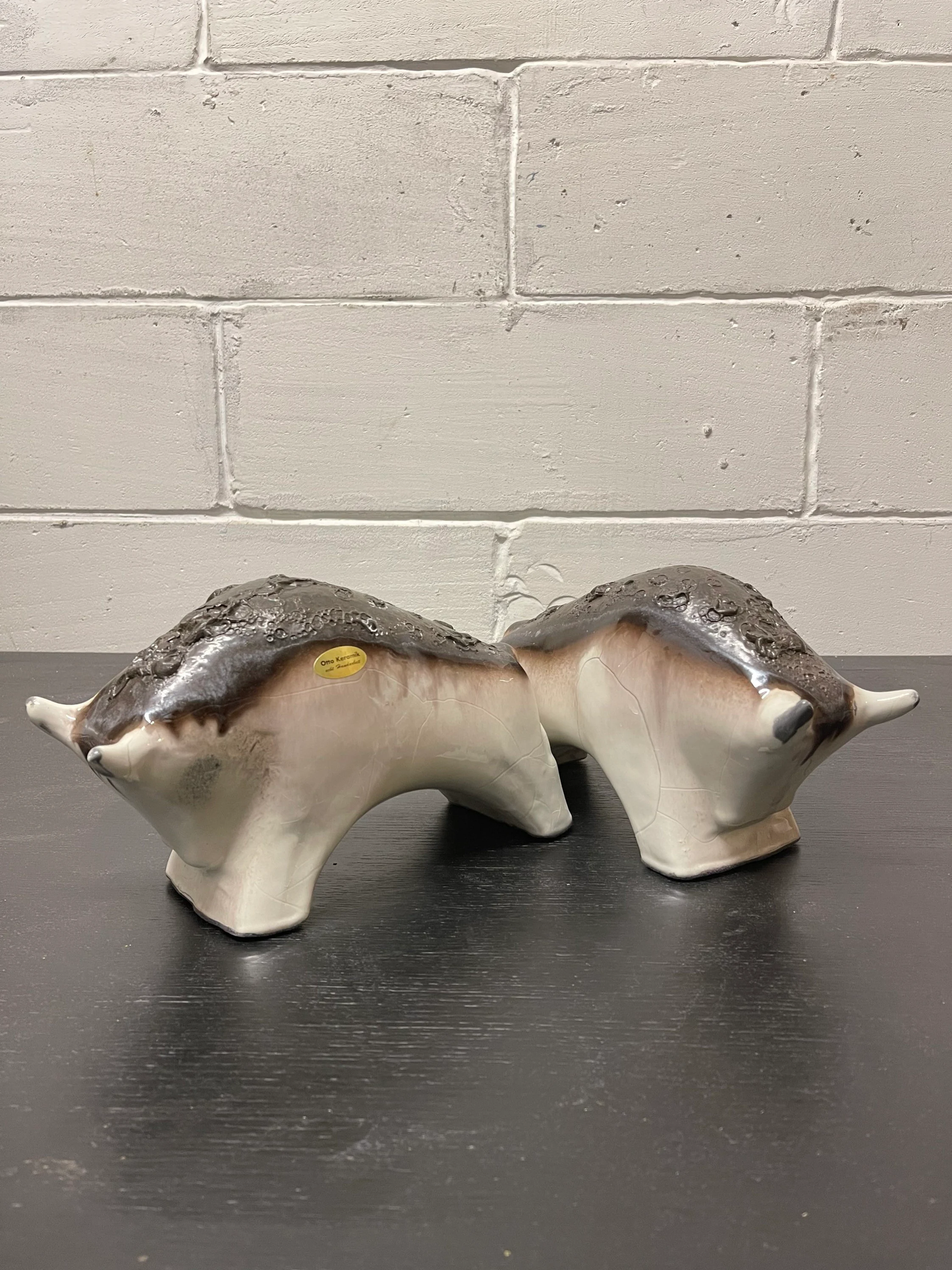 Otto Keramik Ceramic Bull West German Pottery Fat Lava