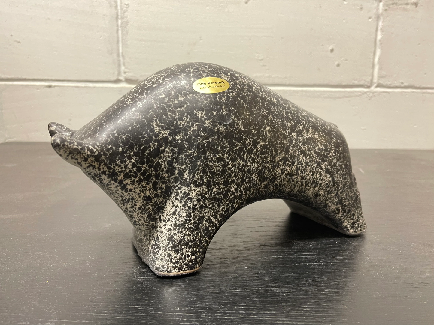 Otto Keramik Ceramic Bull West German Pottery Fat Lava