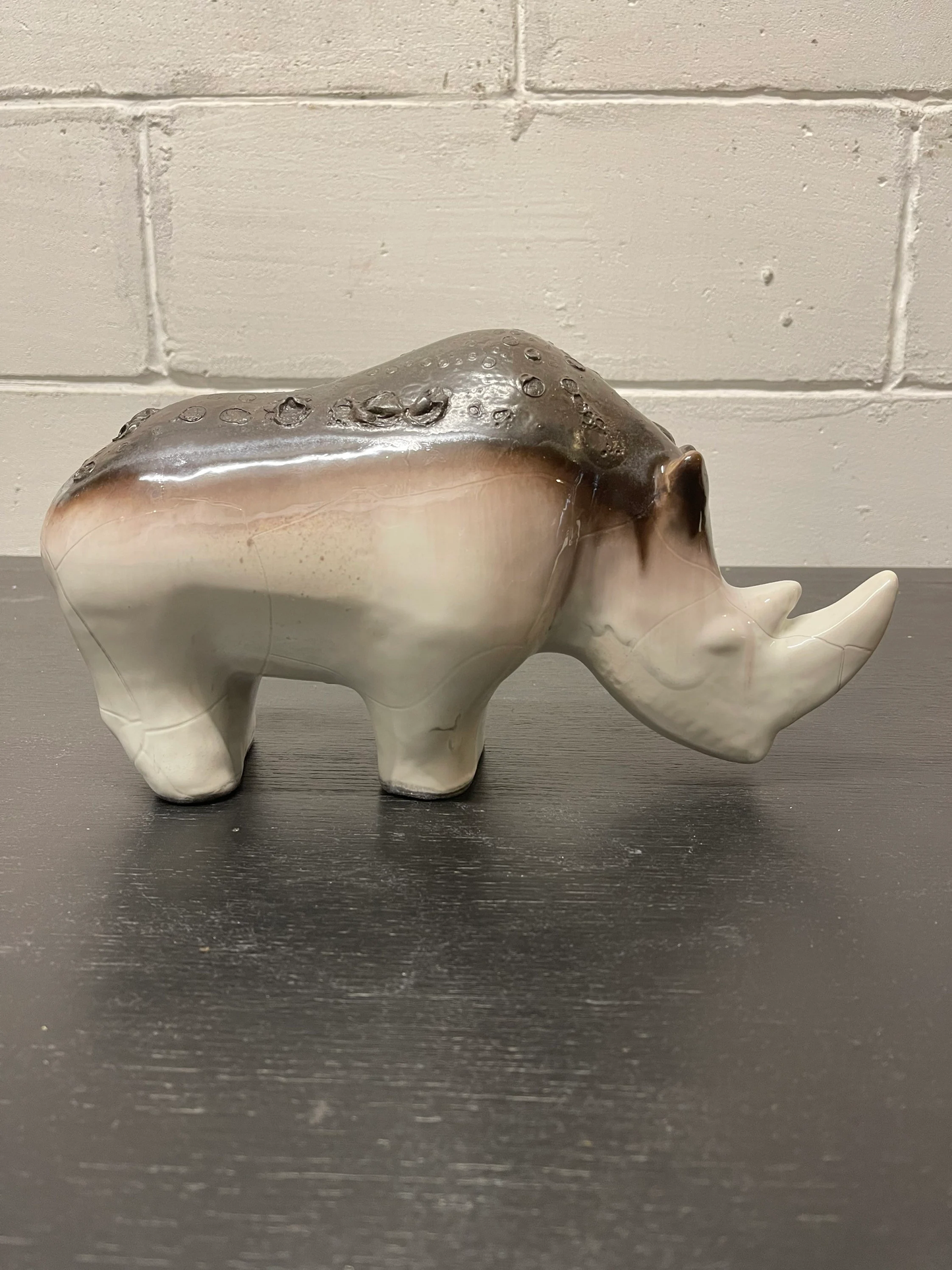 Exclusive Otto Keramik Ceramic Rhino West German Pottery Fat Lava moon