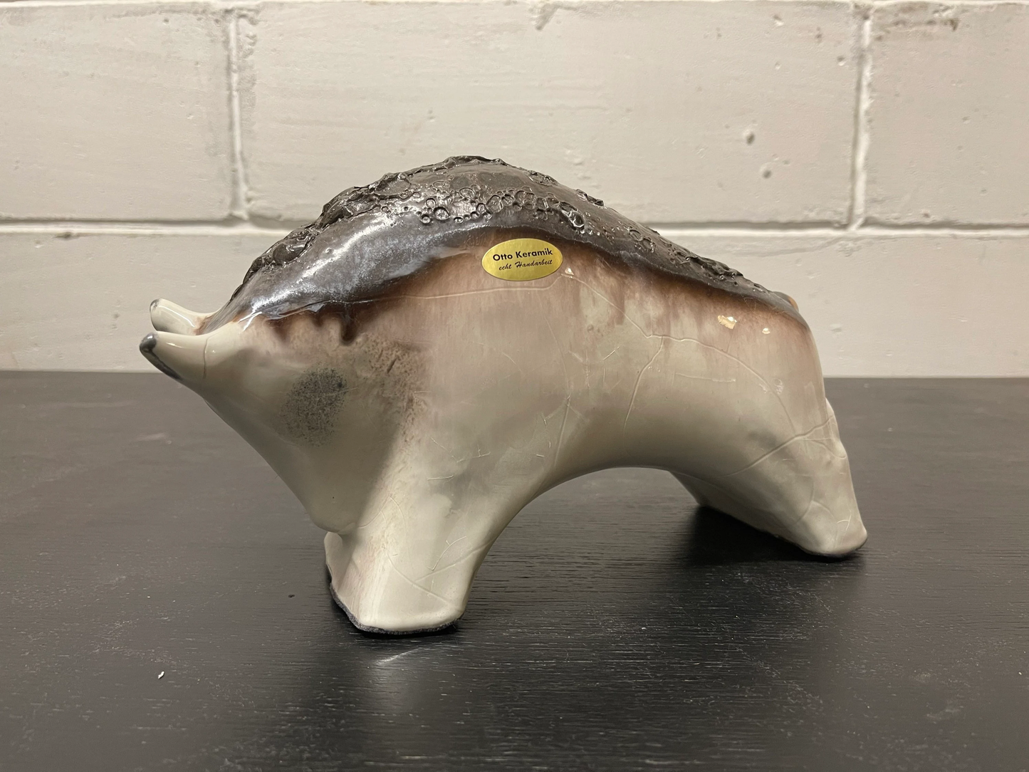 Otto Keramik Ceramic Bull West German Pottery Fat Lava