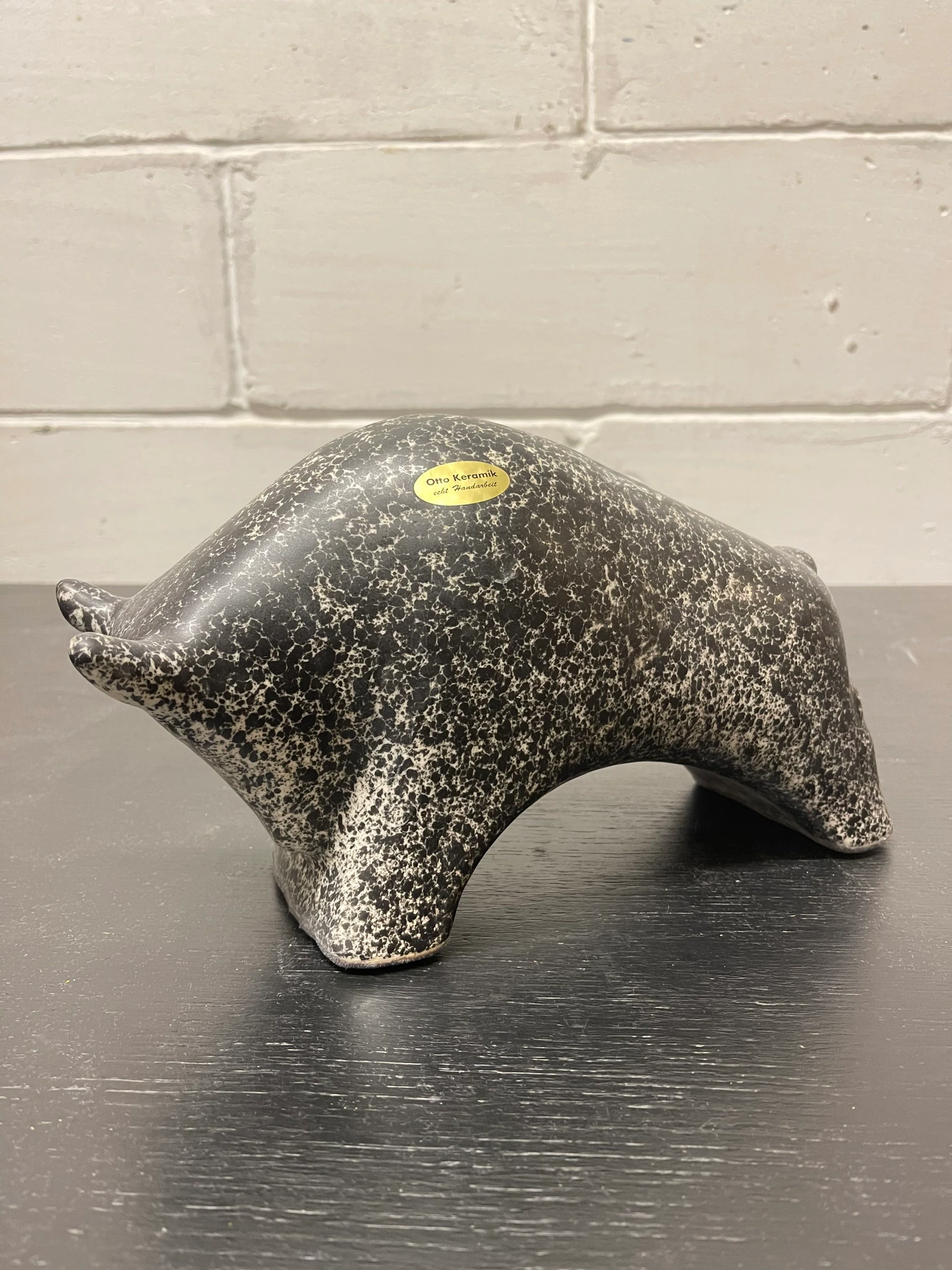 Otto Keramik Ceramic Bull West German Pottery Fat Lava