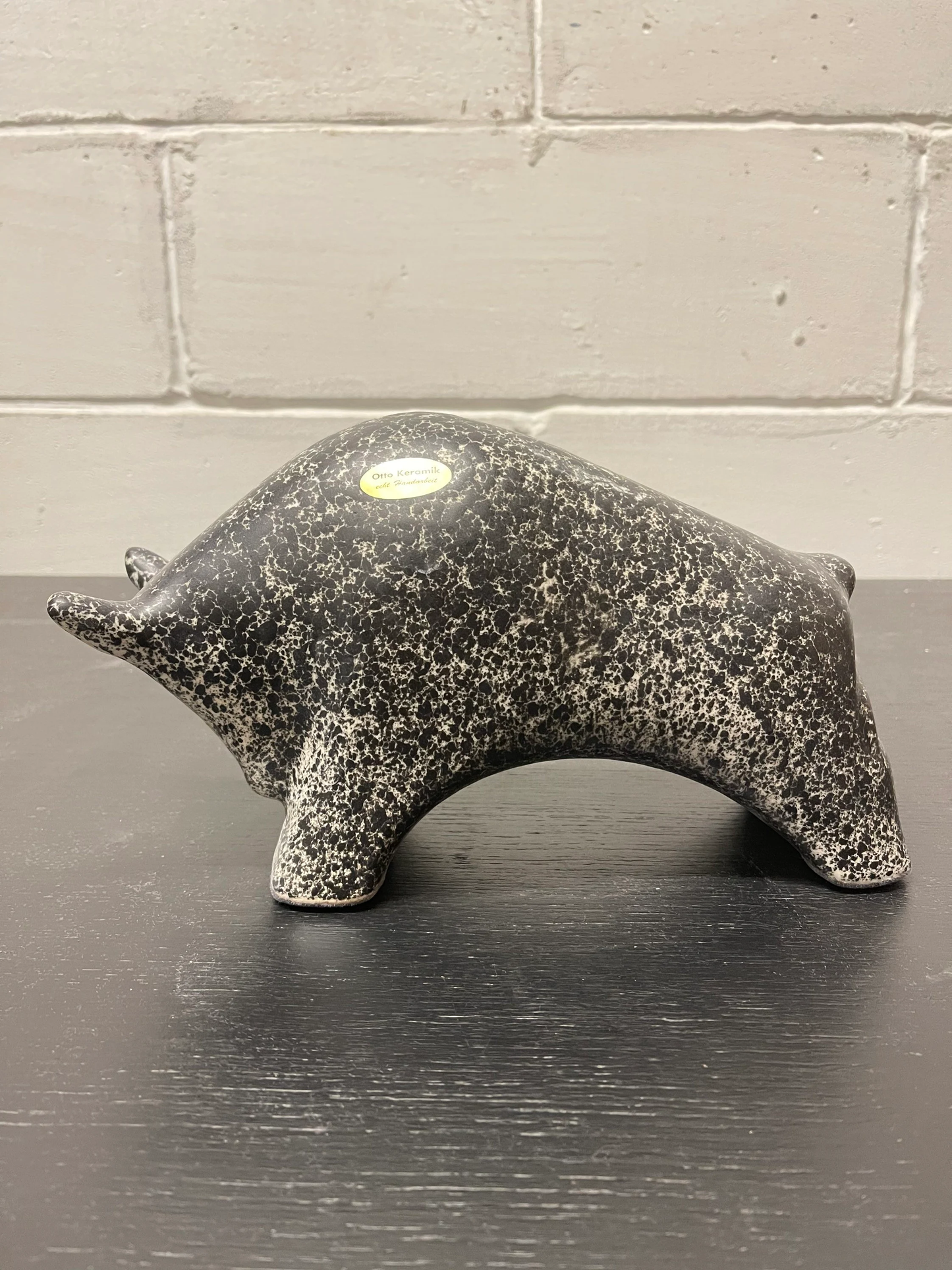 Otto Keramik Ceramic Bull West German Pottery Fat Lava