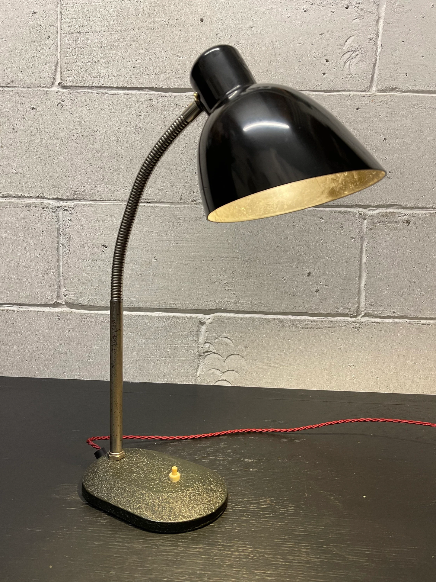 Circa 1930s Goose Neck Desk Lamp By Nolta Lux Germany