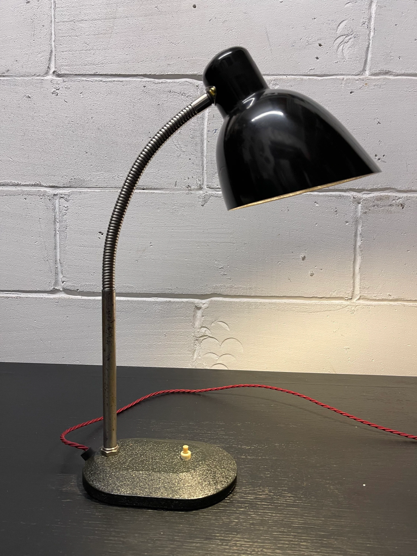 Circa 1930s Goose Neck Desk Lamp By Nolta Lux Germany