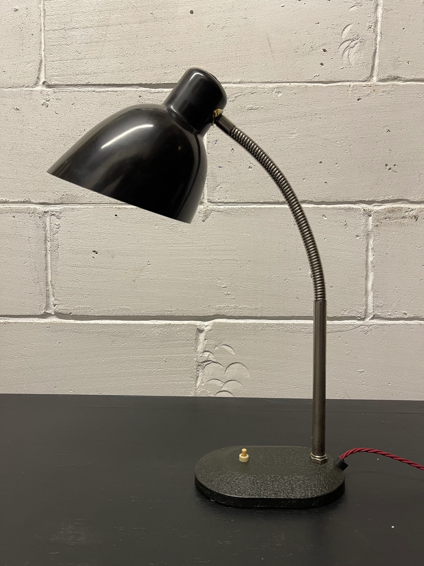 Circa 1930s Goose Neck Desk Lamp By Nolta Lux Germany