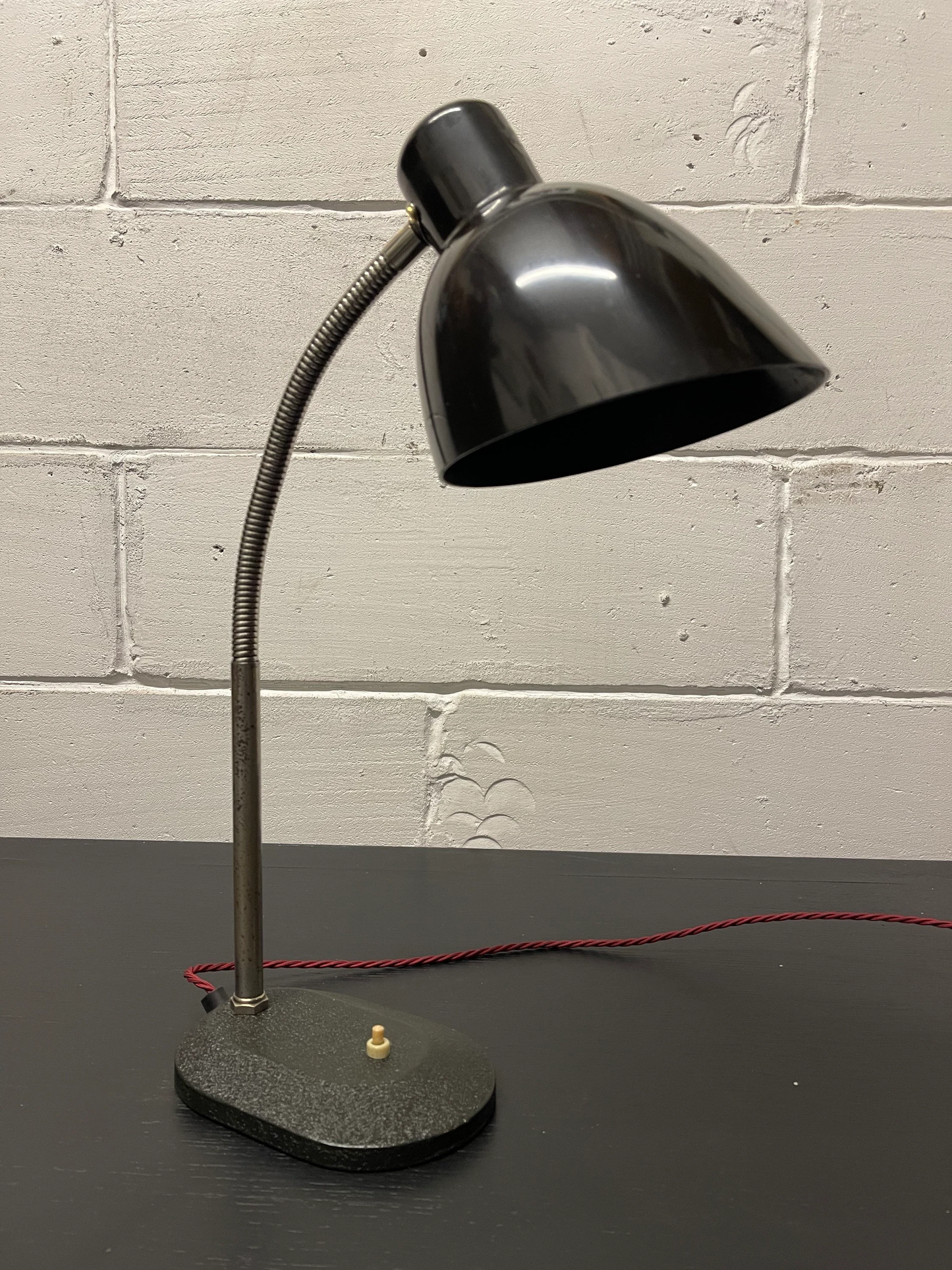 Circa 1930s Goose Neck Desk Lamp By Nolta Lux Germany