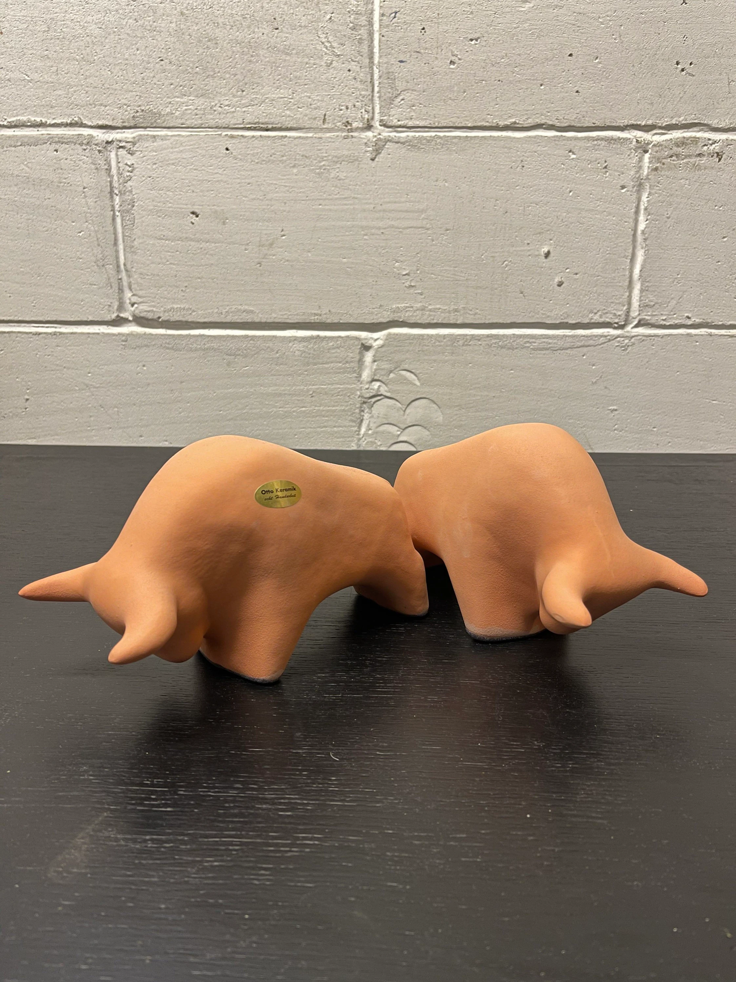 Otto Keramik Ceramic Bull West German Pottery Fat Lava