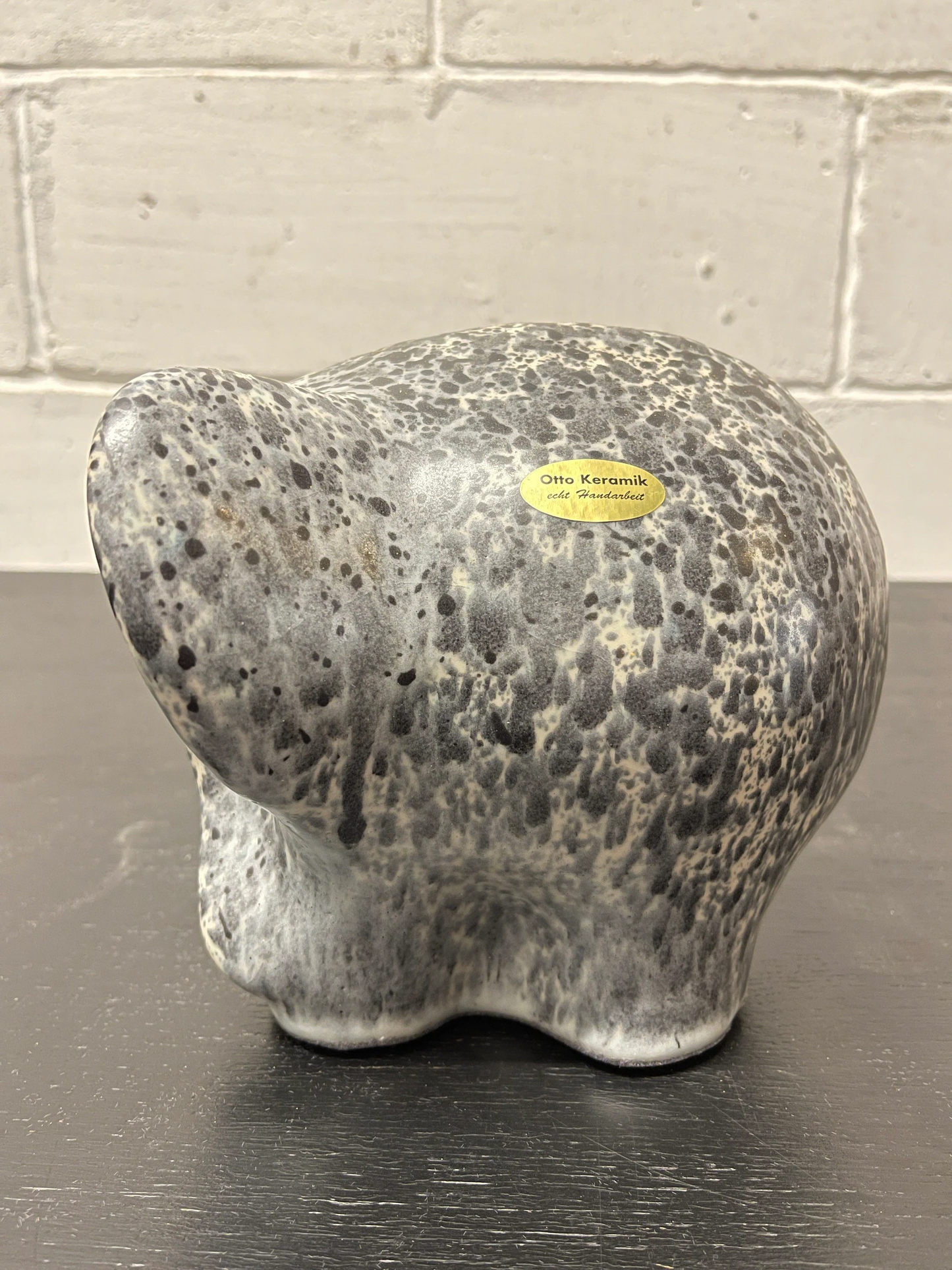 Otto Keramik Ceramic Elephant West German Pottery Fat Lava