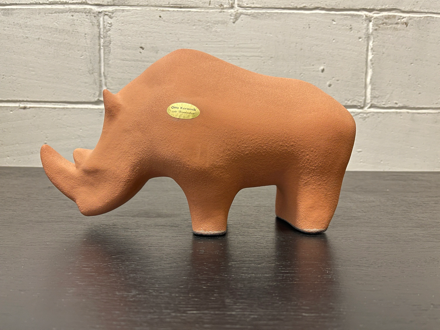 Exclusive Otto Keramik Ceramic Rhino West German Pottery Fat Lava