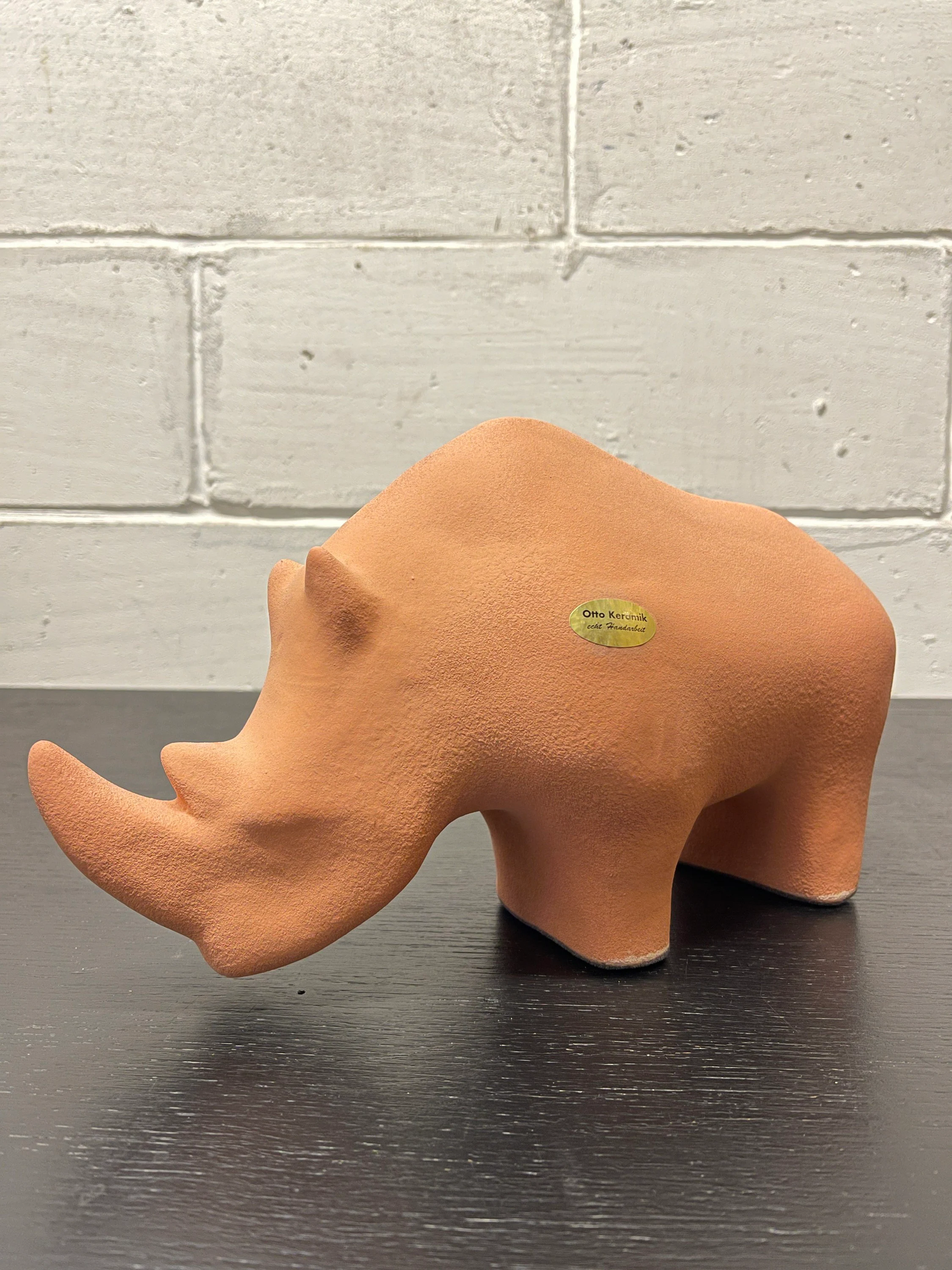 Exclusive Otto Keramik Ceramic Rhino West German Pottery Fat Lava
