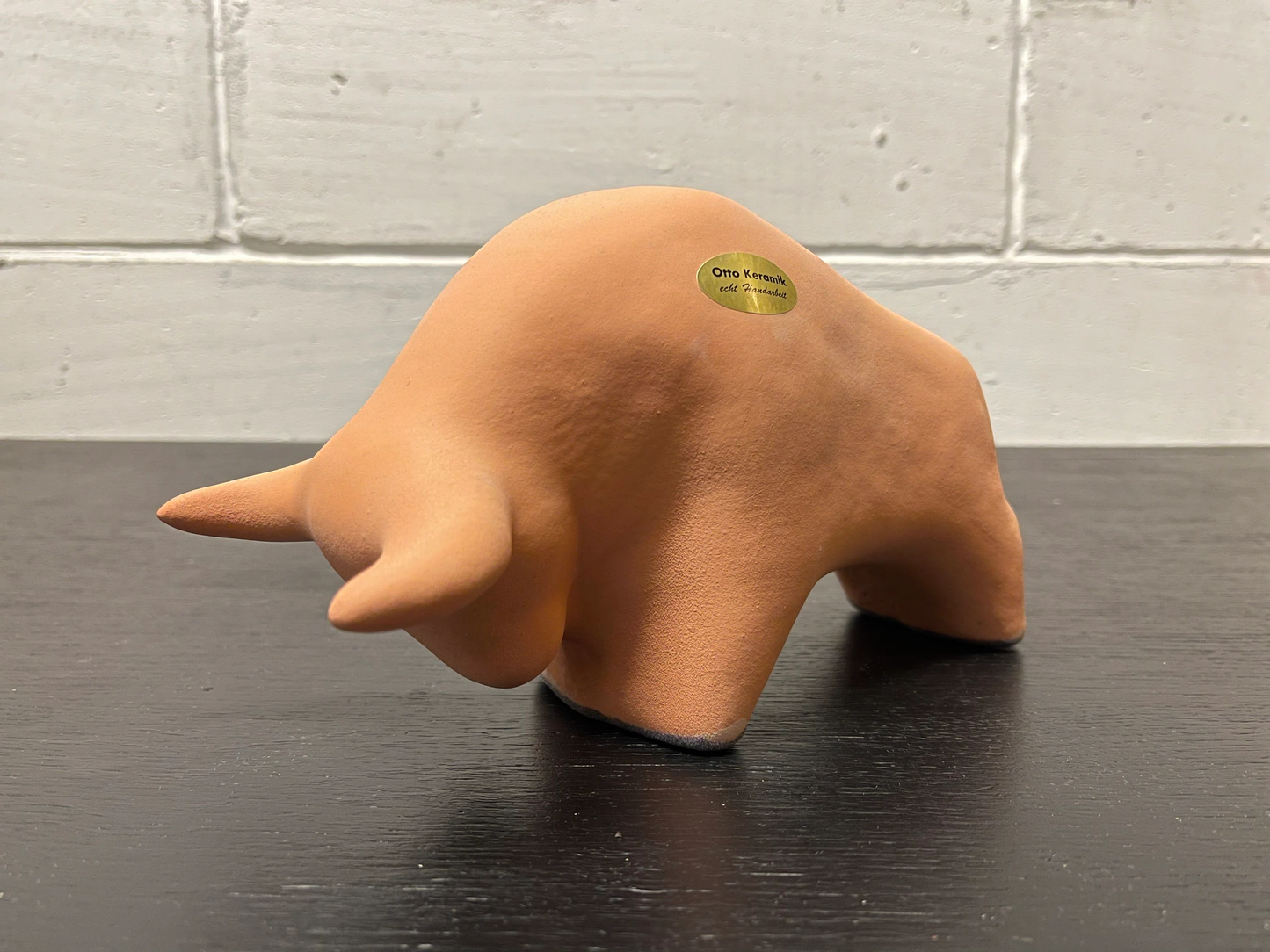 Otto Keramik Ceramic Bull West German Pottery Fat Lava