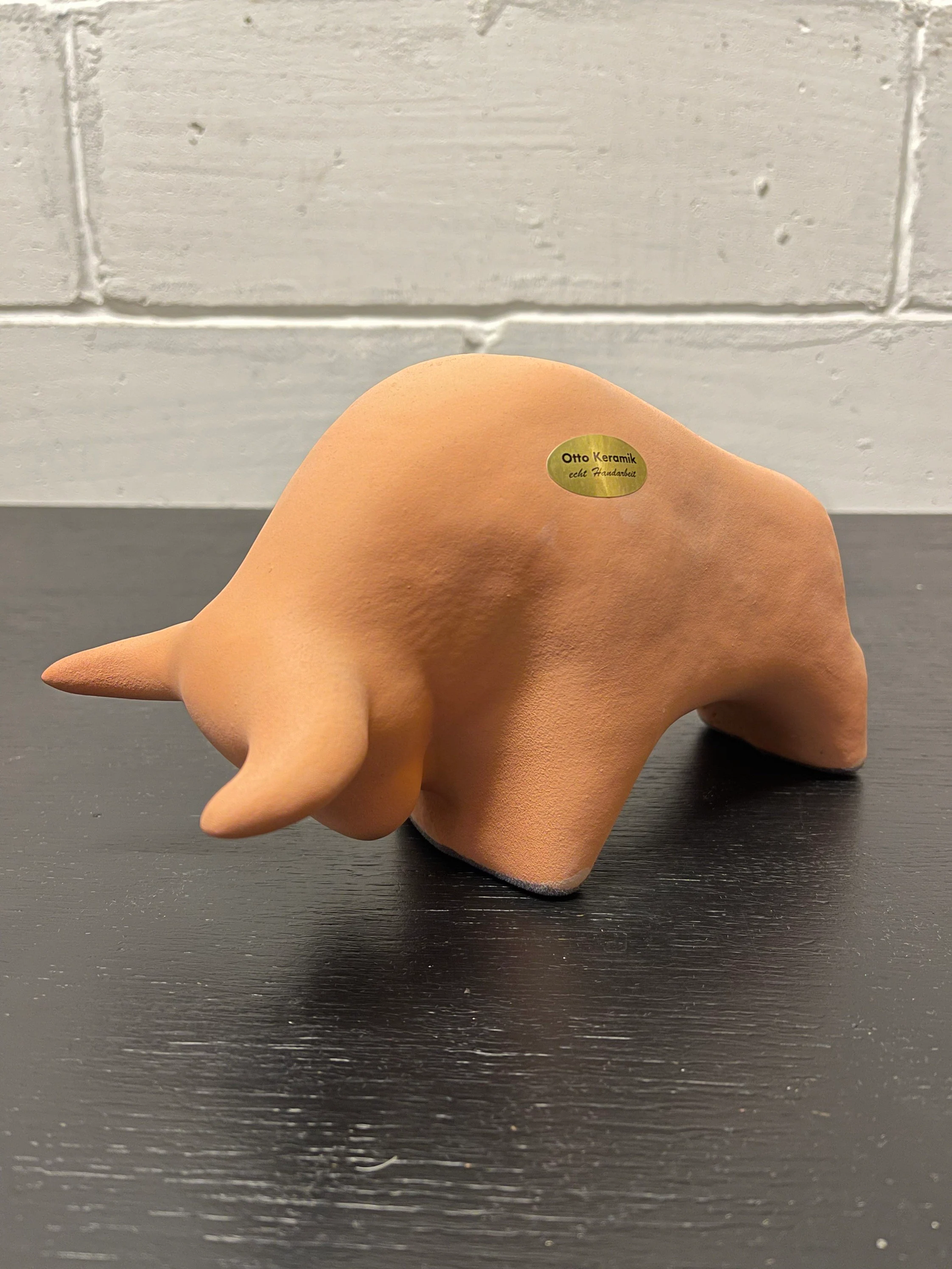 Otto Keramik Ceramic Bull West German Pottery Fat Lava