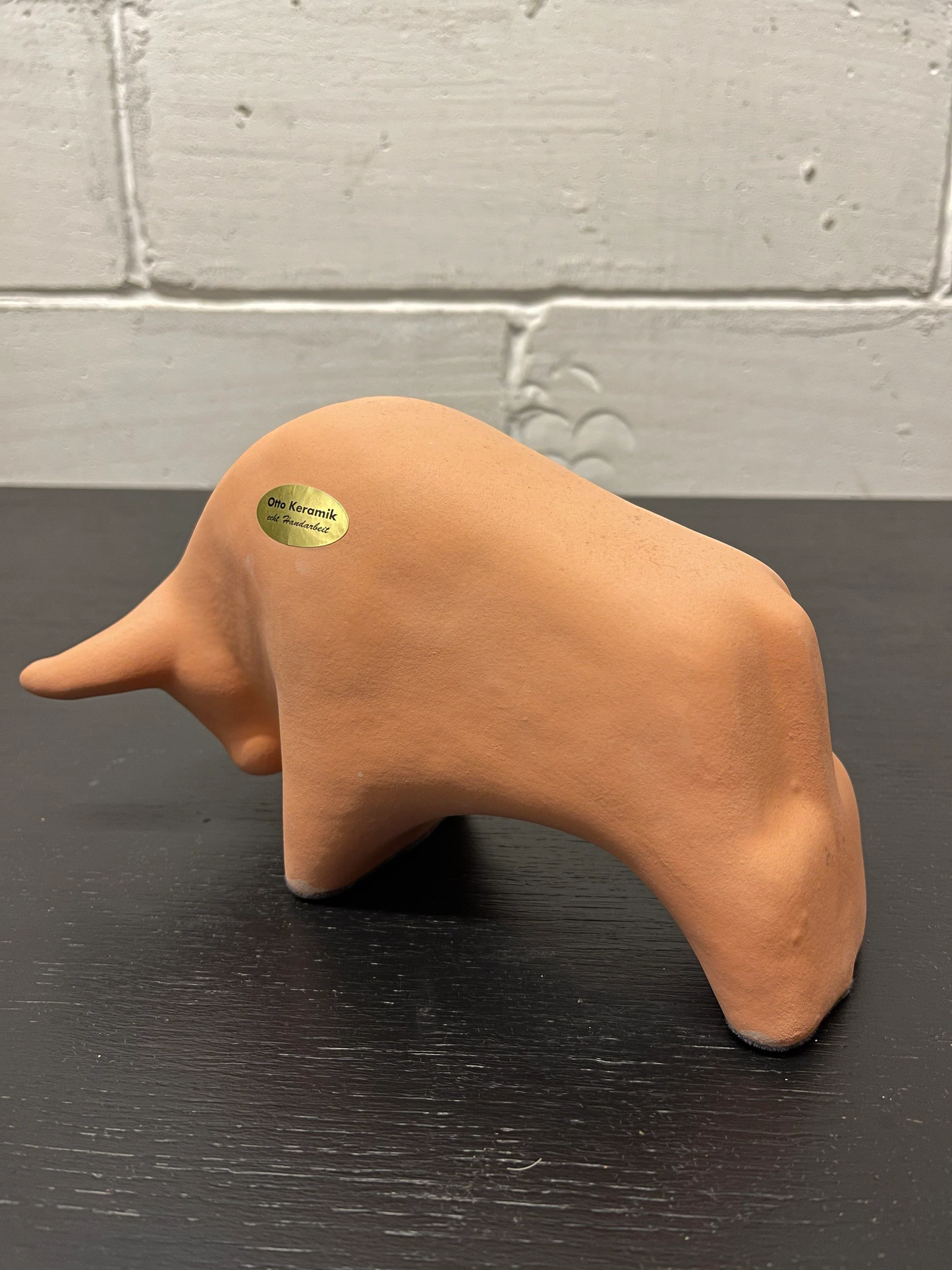 Otto Keramik Ceramic Bull West German Pottery Fat Lava
