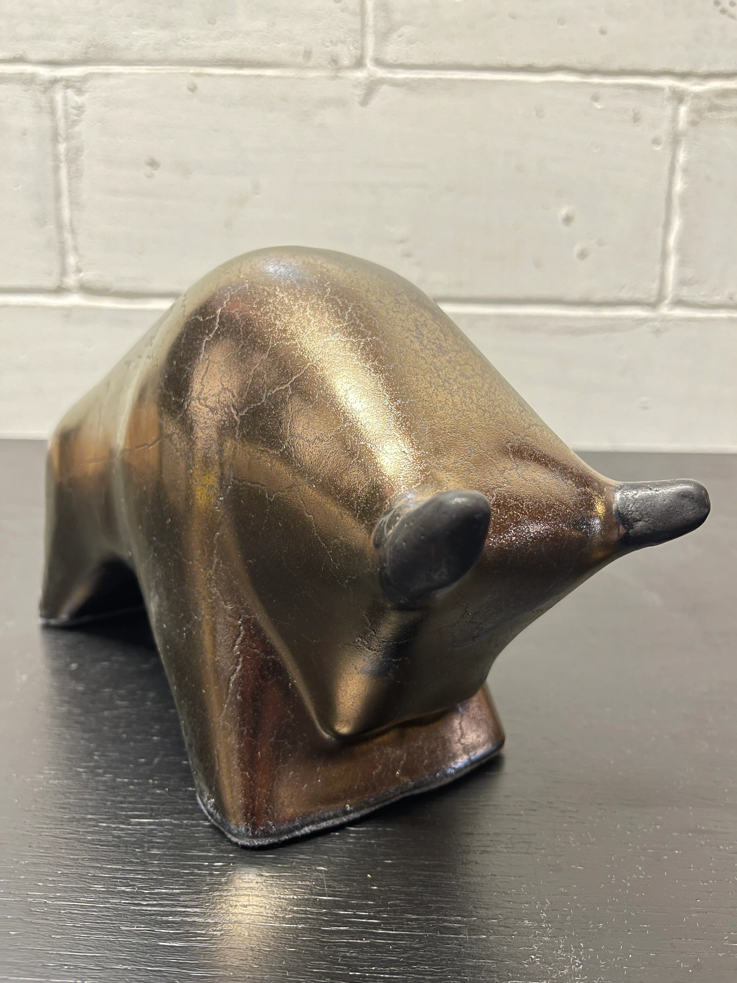 Otto Keramik Ceramic Bull West German Pottery Fat Lava