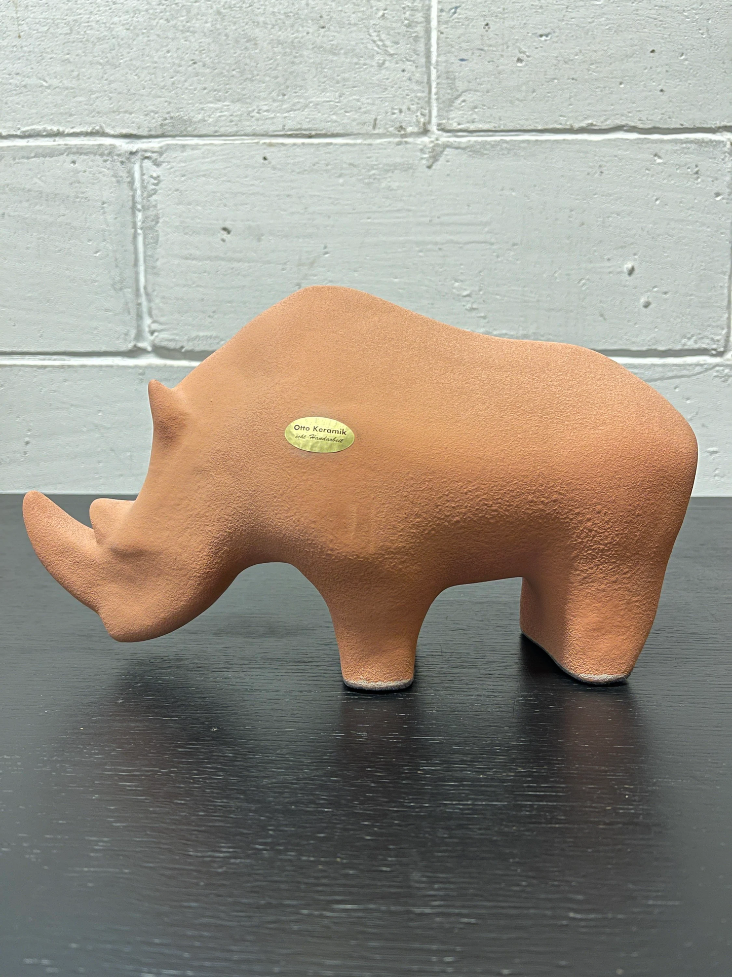 Exclusive Otto Keramik Ceramic Rhino West German Pottery Fat Lava