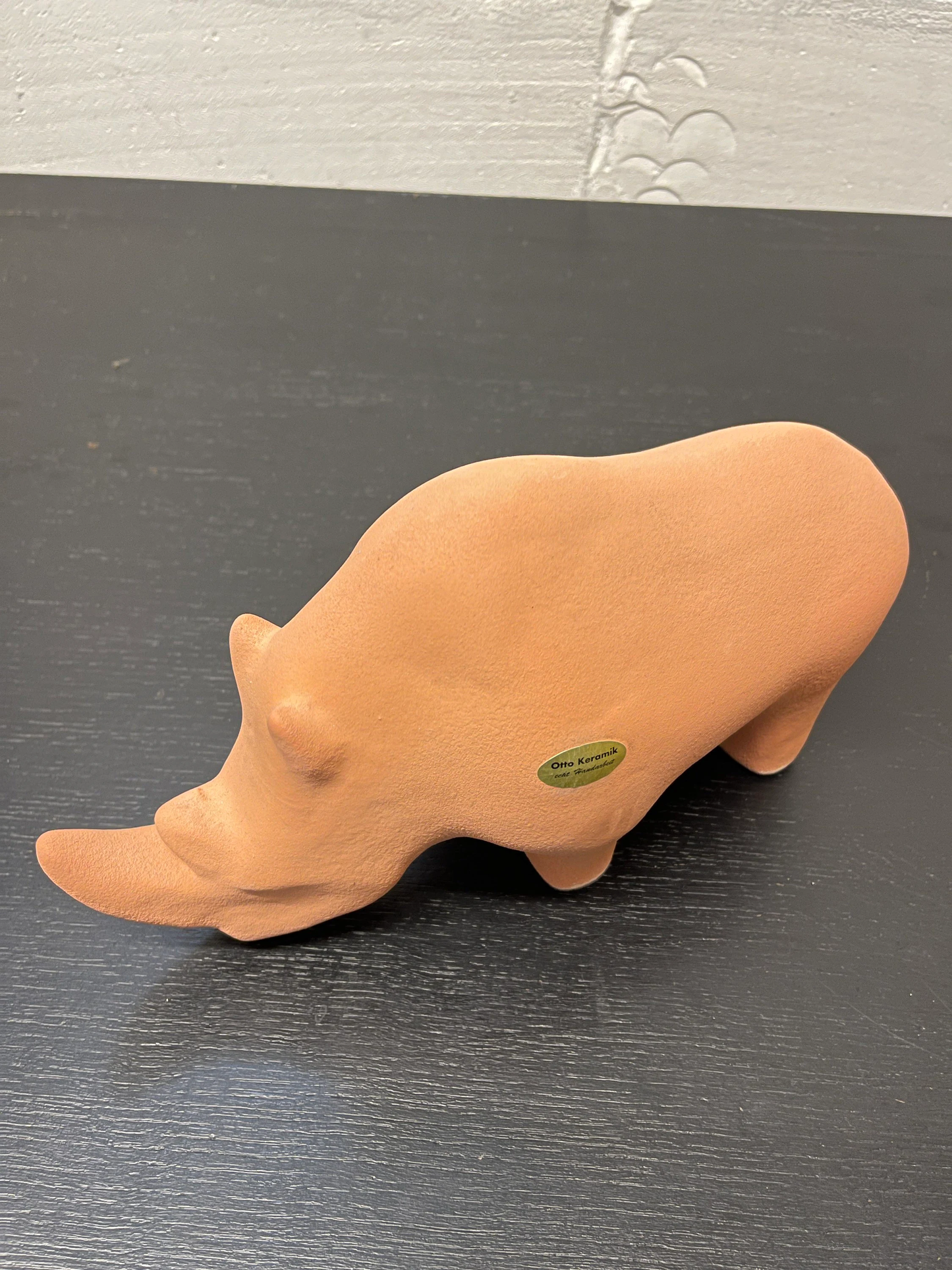 Exclusive Otto Keramik Ceramic Rhino West German Pottery Fat Lava