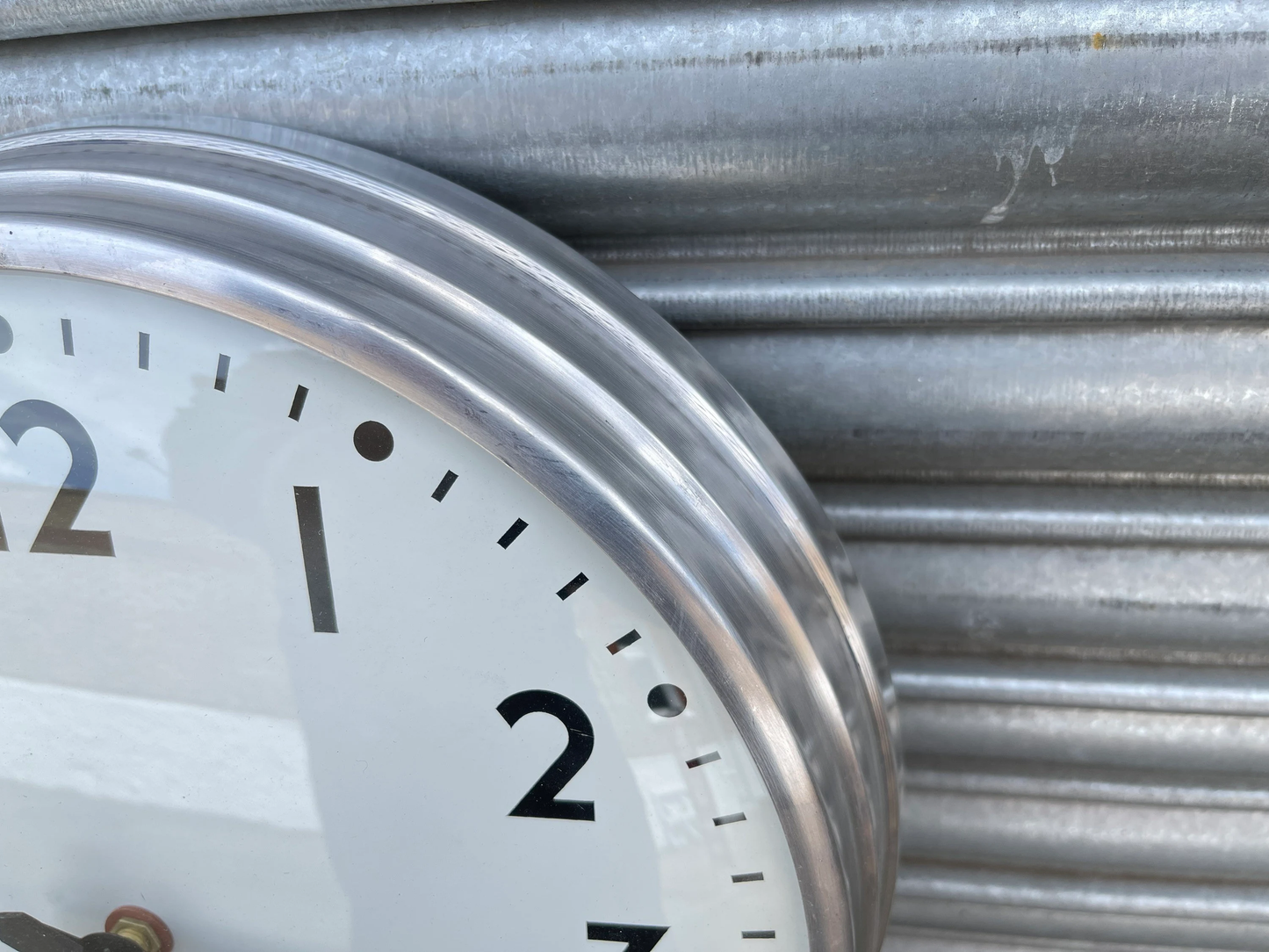 Vintage 1950s Industrial Factory Clock By ITR