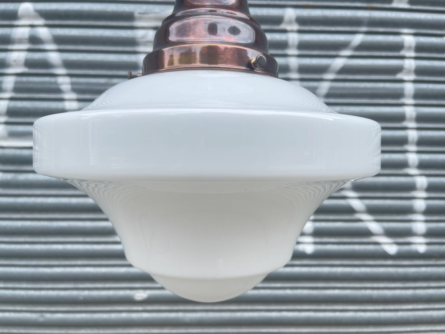 1930s Opaline Pendant Light By Benjamin Electric Manufacturing Company