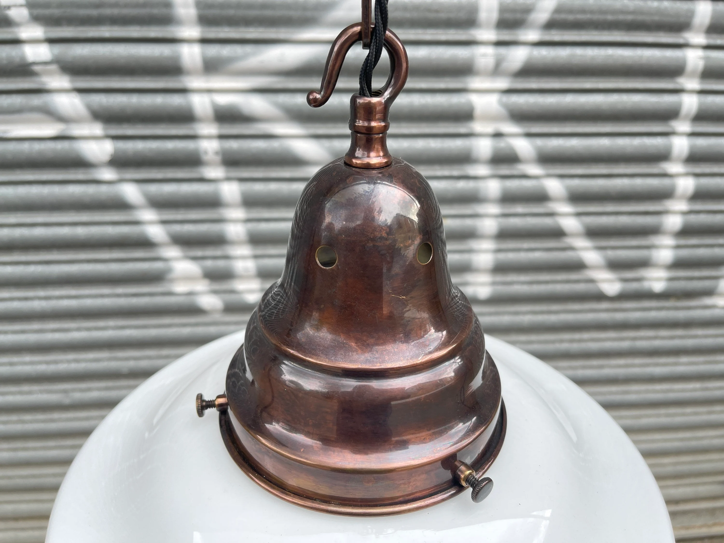 1930s Opaline Pendant Light By Benjamin Electric Manufacturing Company