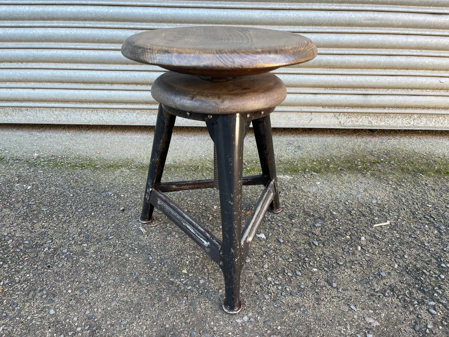 1930s Ama Elastik Adjustable Industrial Stools Germany