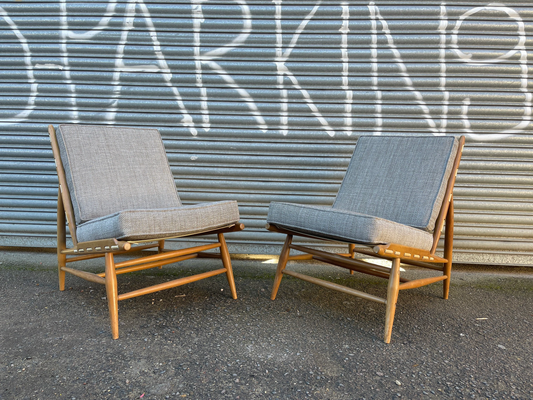 English 1960s Pair Of Ercol 427 Easy Chairs