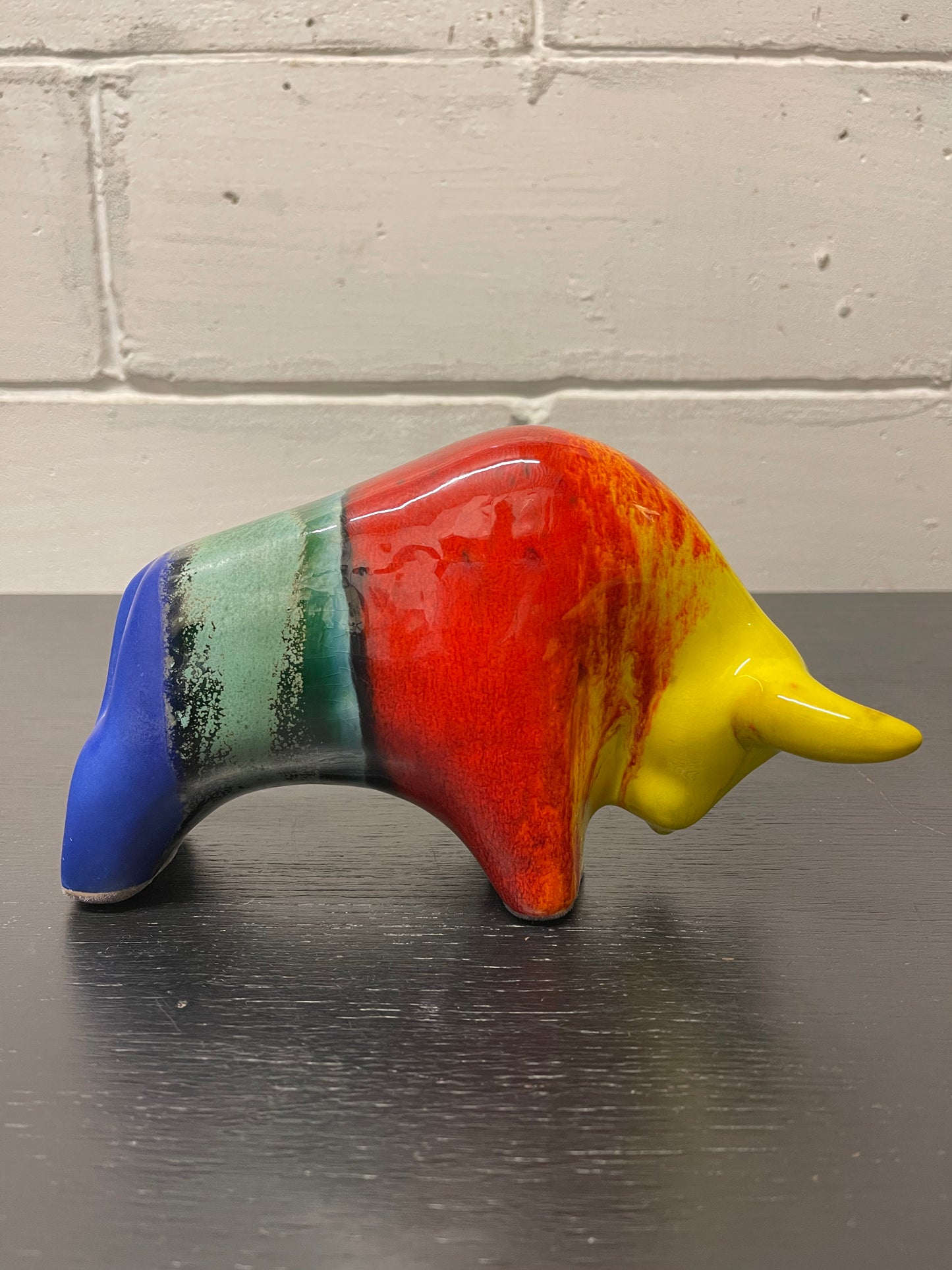 Otto Keramik Ceramic Bull West German Pottery Fat Lava