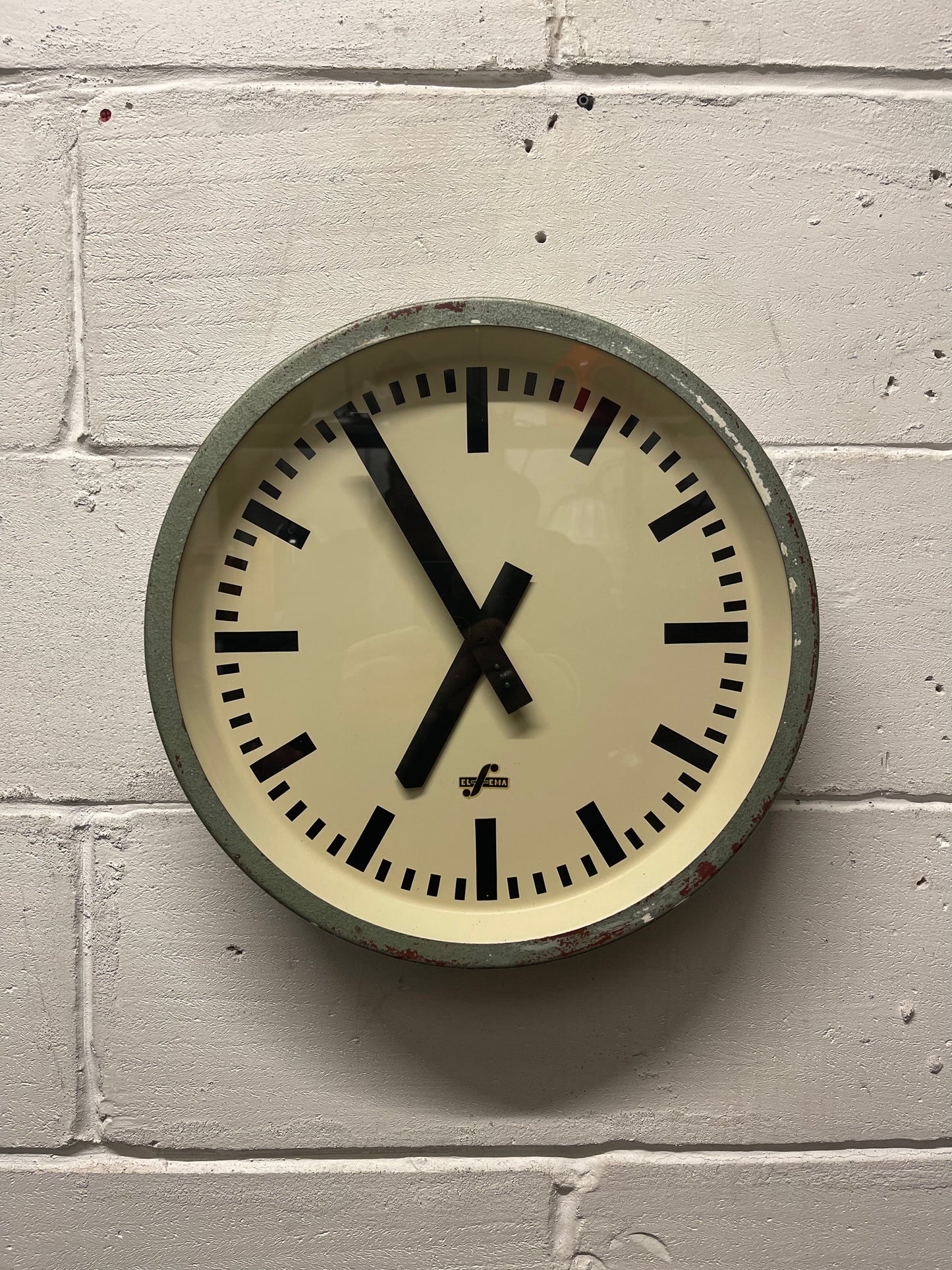 1960's East German Industrial Factory / Office Clocks By Elfema