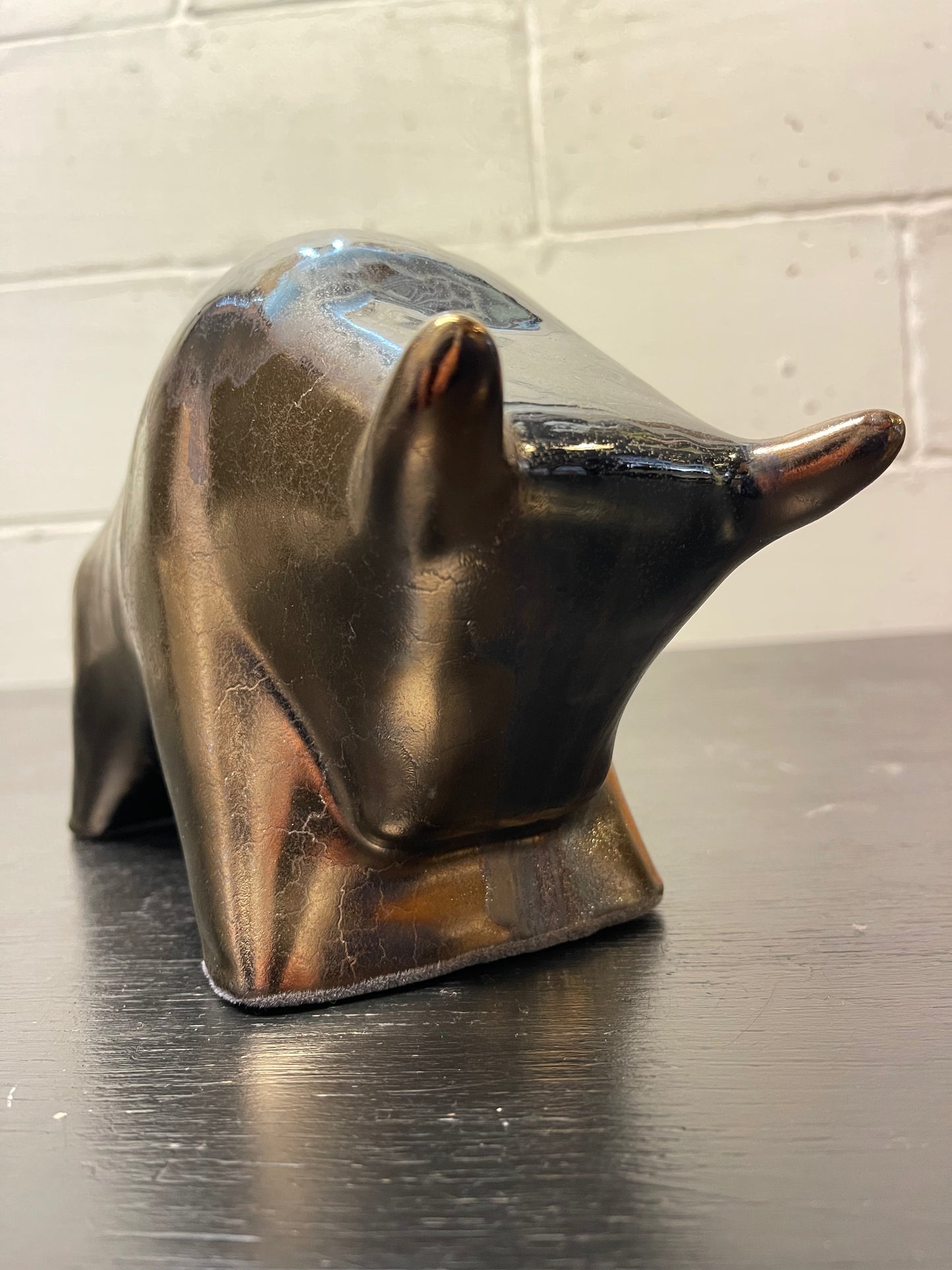 Otto Keramik Ceramic Bull West German Pottery Fat Lava